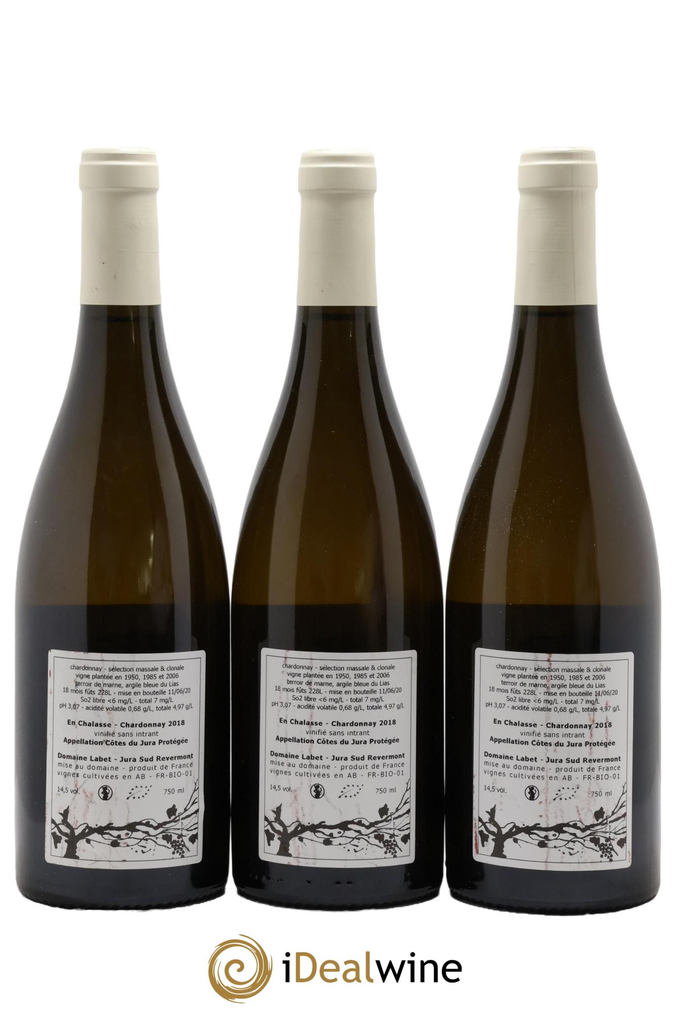 Côtes du Jura Chardonnay En Chalasse Romain - Julien - Charline Labet 2018 - Lot of 3 bottles - 1