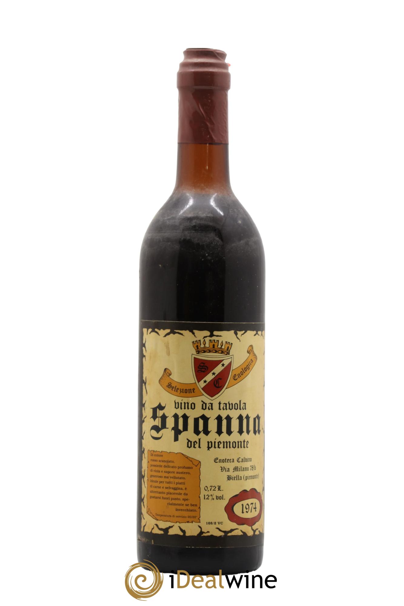 Italie Spanna Enoteca Calvino 1974 - Lot de 1 bouteille - 0