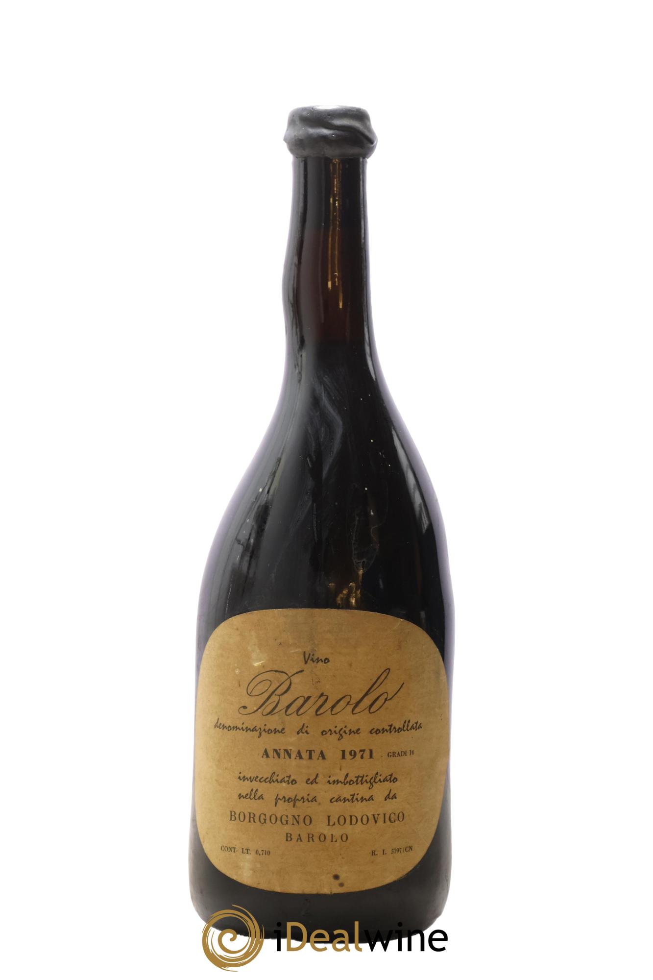 Barolo DOC Lodovico Borgogno 1971 - Lot de 1 bouteille - 0