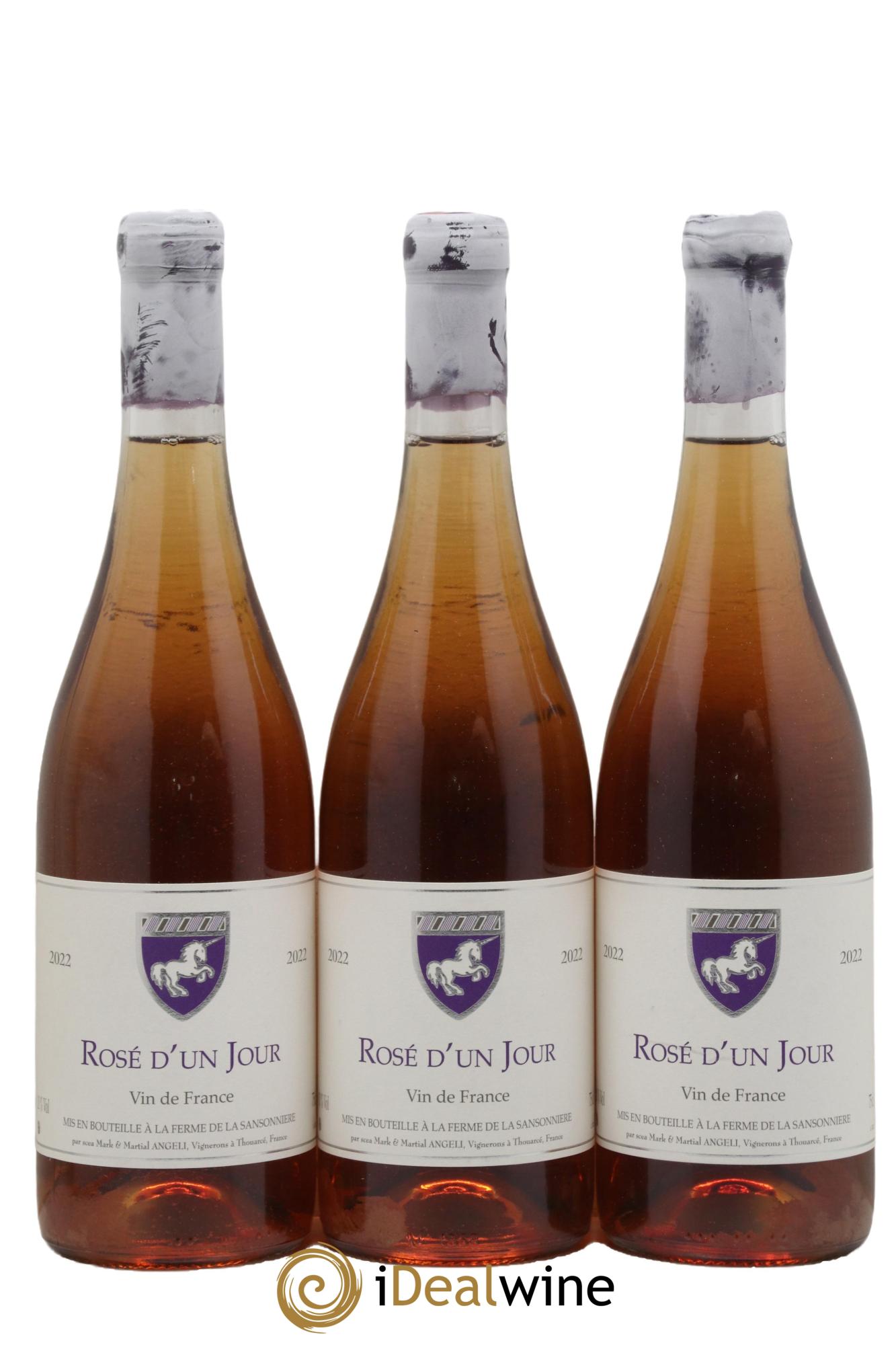 Vin de France Rosé d'un jour Mark Angeli (Domaine) - Ferme de la Sansonnière 2022 - Lot de 3 bouteilles - 0