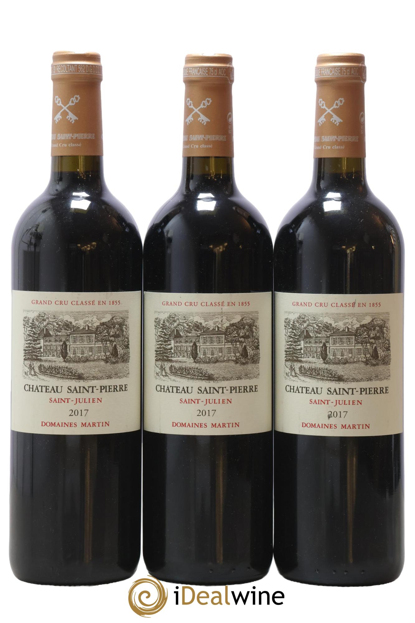 Château Saint-Pierre 4ème Grand Cru Classé 2017 - Lot de 3 bouteilles - 0