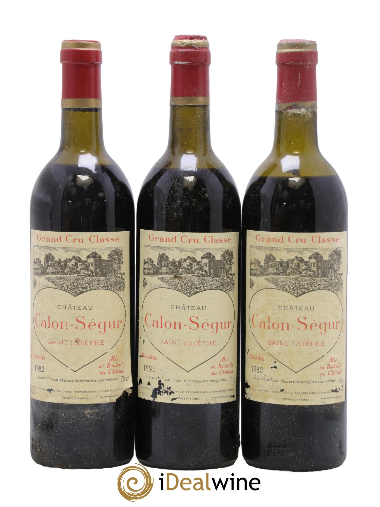 Château Calon Ségur 3ème Grand Cru Classé 1982 - Lot of 3 bottles - 0