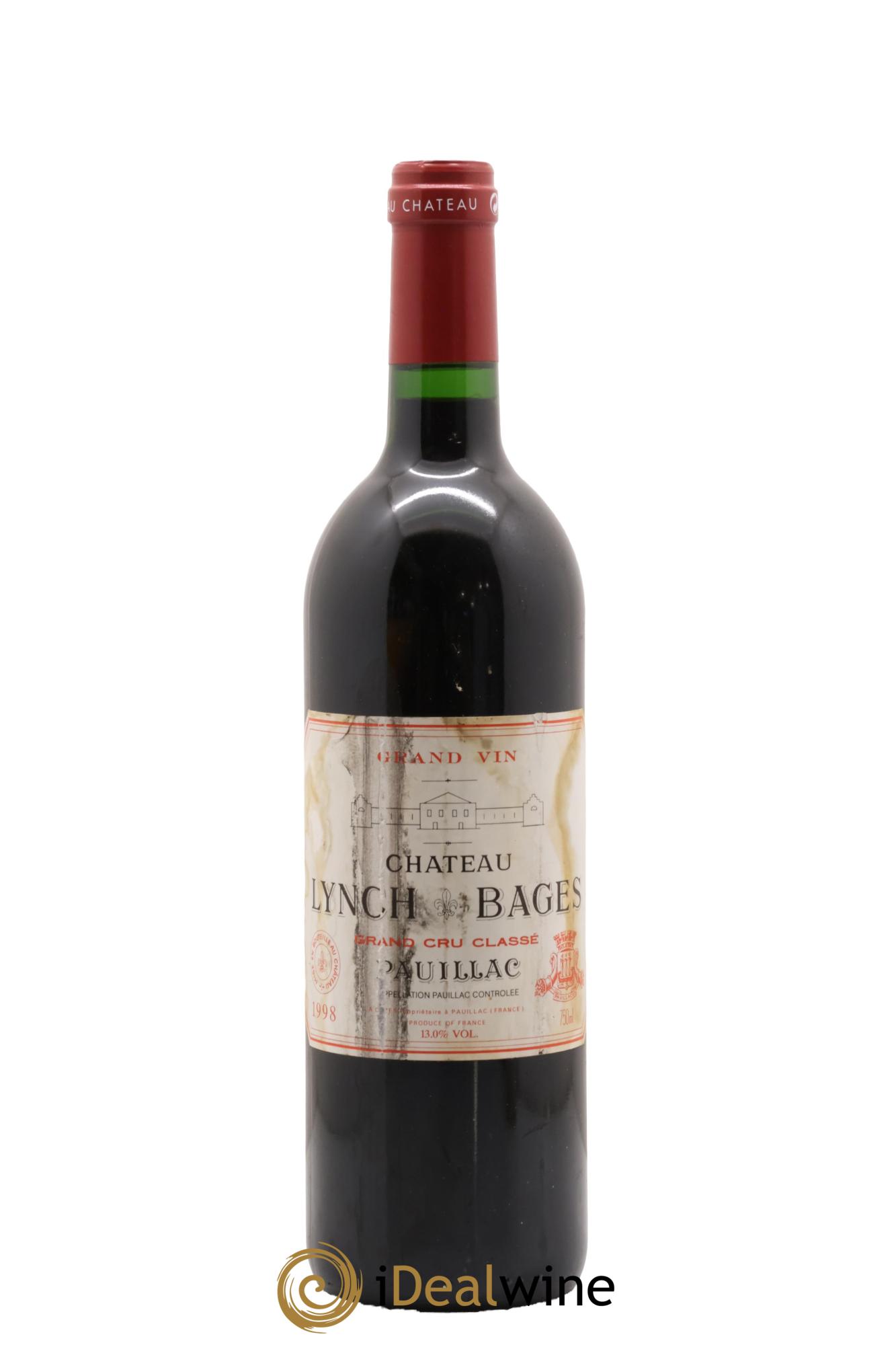 Château Lynch Bages 5ème Grand Cru Classé 1998 - Lot de 1 bouteille - 0