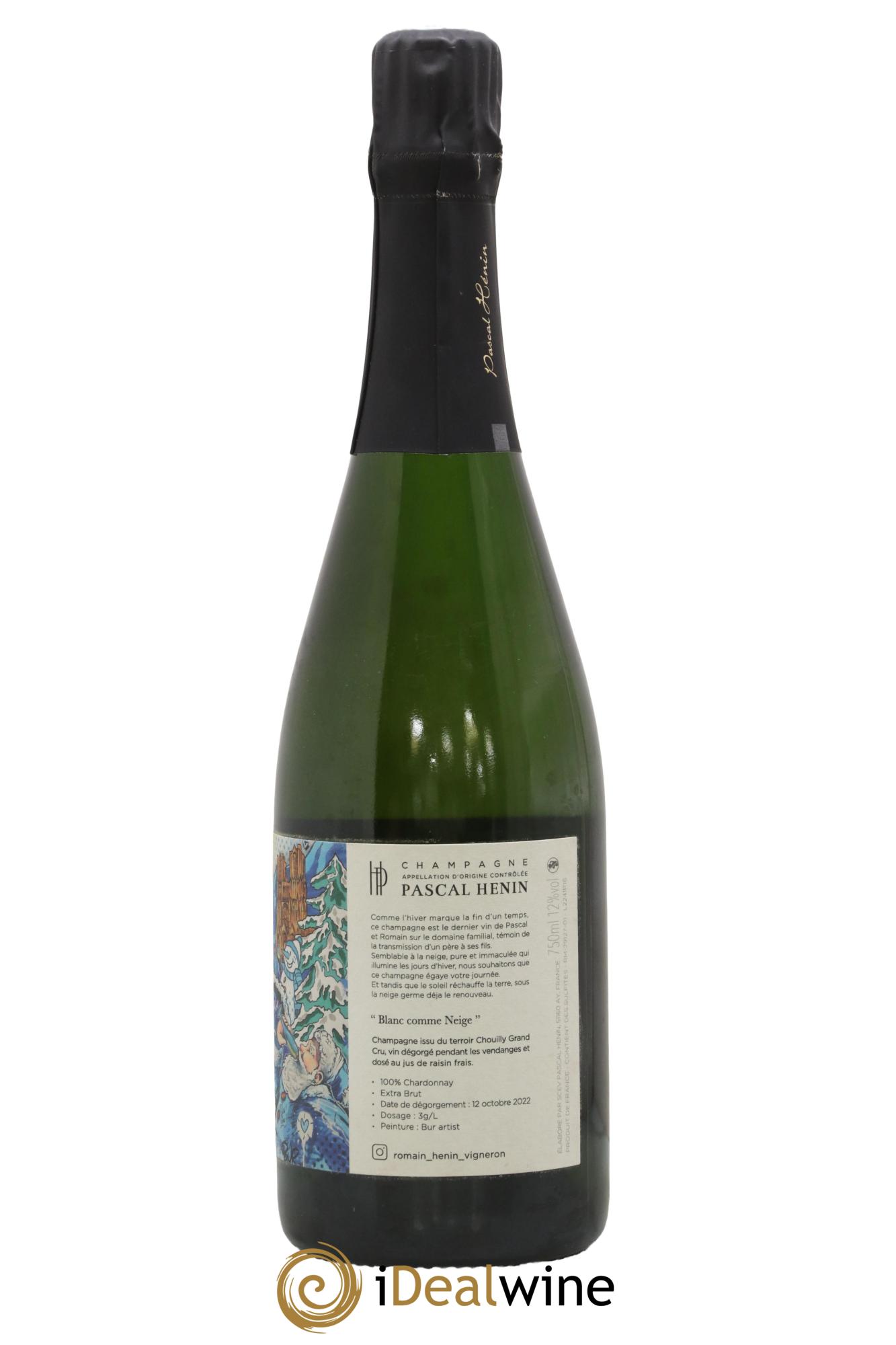 Blanc Comme Neige Pascal Henin - Romain Henin - Posten von 1 Flasche - 1