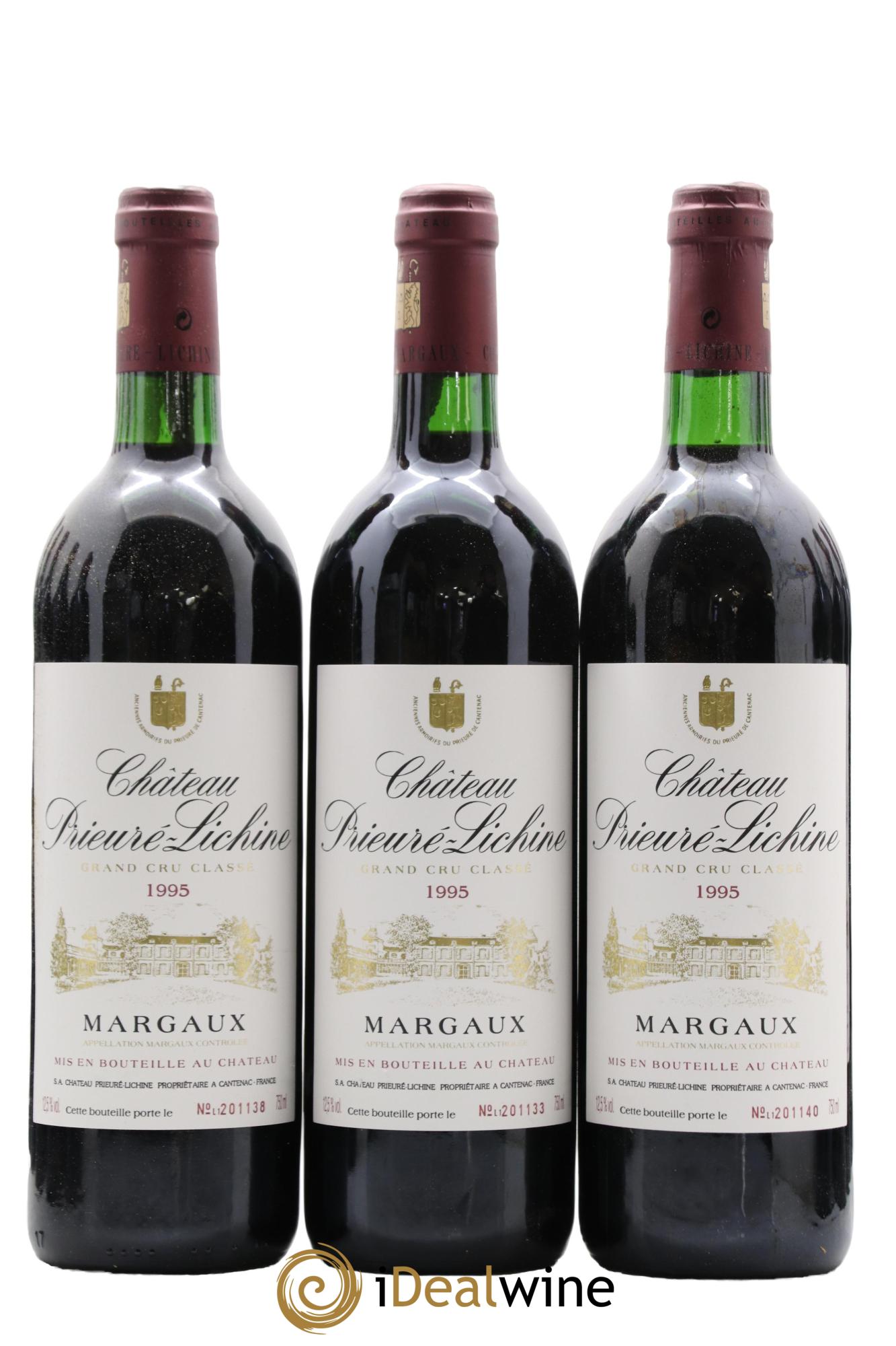 Château Prieuré Lichine 4ème Grand Cru Classé 1995 - Lot de 12 bouteilles - 1