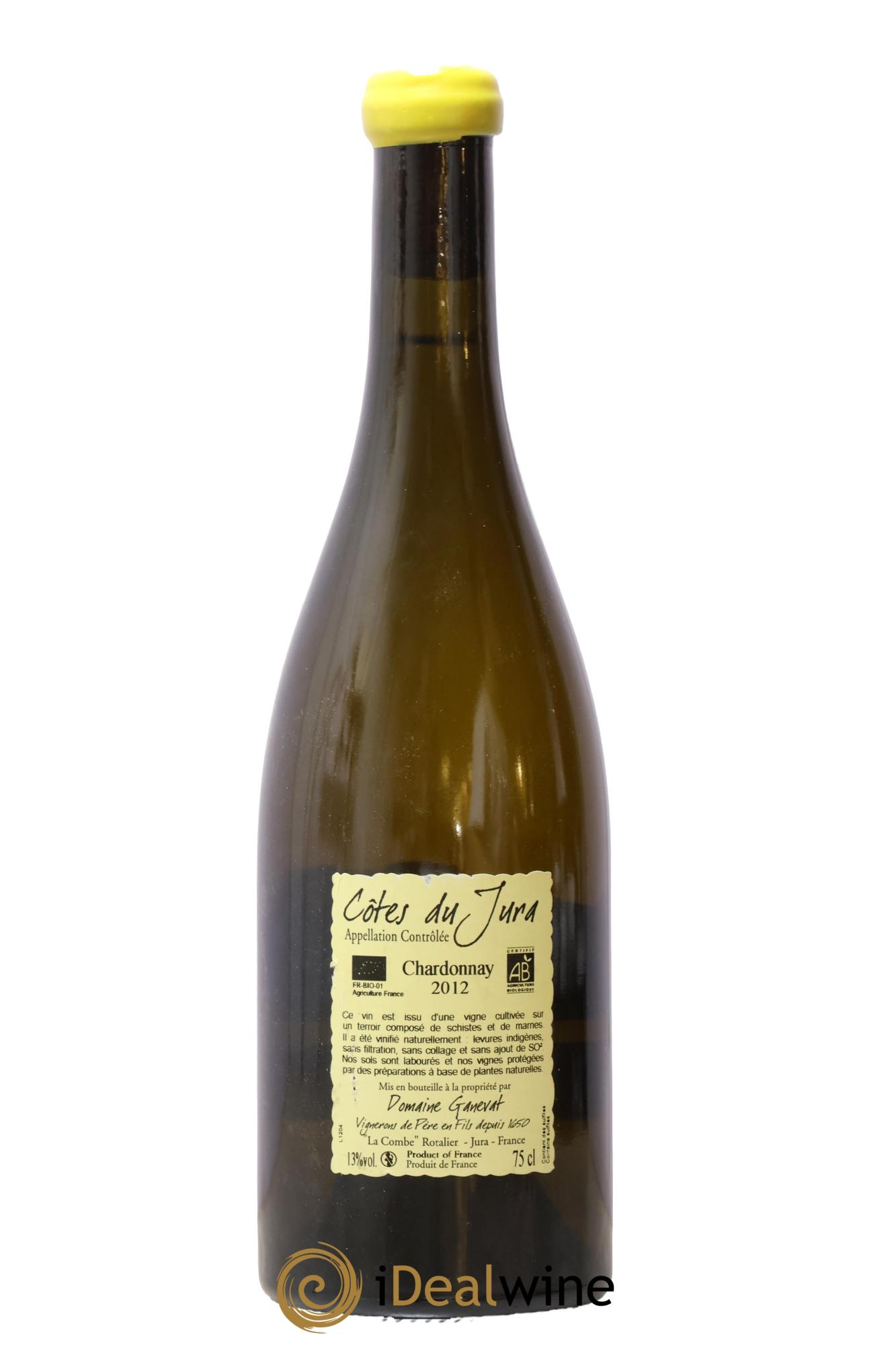 Côtes du Jura Grusse en Billat Jean-François Ganevat (Domaine) 2012 - Lot de 1 bouteille - 1