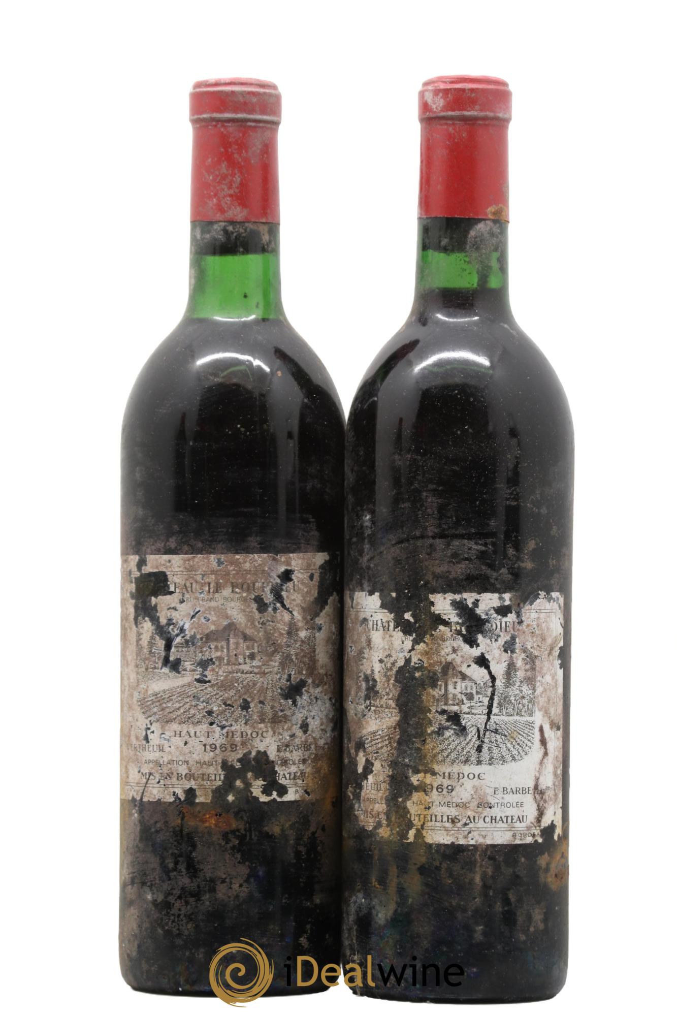 Château le Bourdieu Cru Bourgeois 1969 - Lot de 2 bouteilles - 0