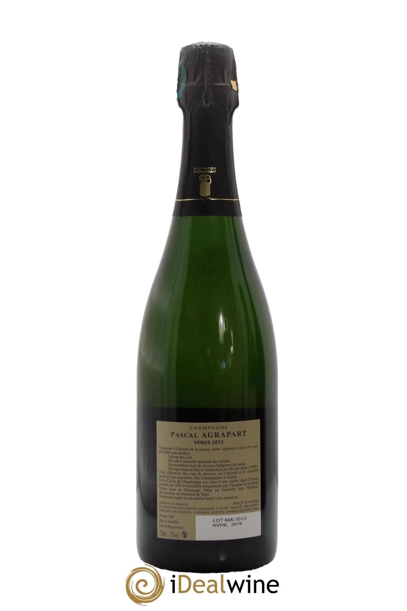 Vénus Blanc de Blancs Brut Nature Pascal Agrapart 2012 - Lotto di 1 bottiglia - 1