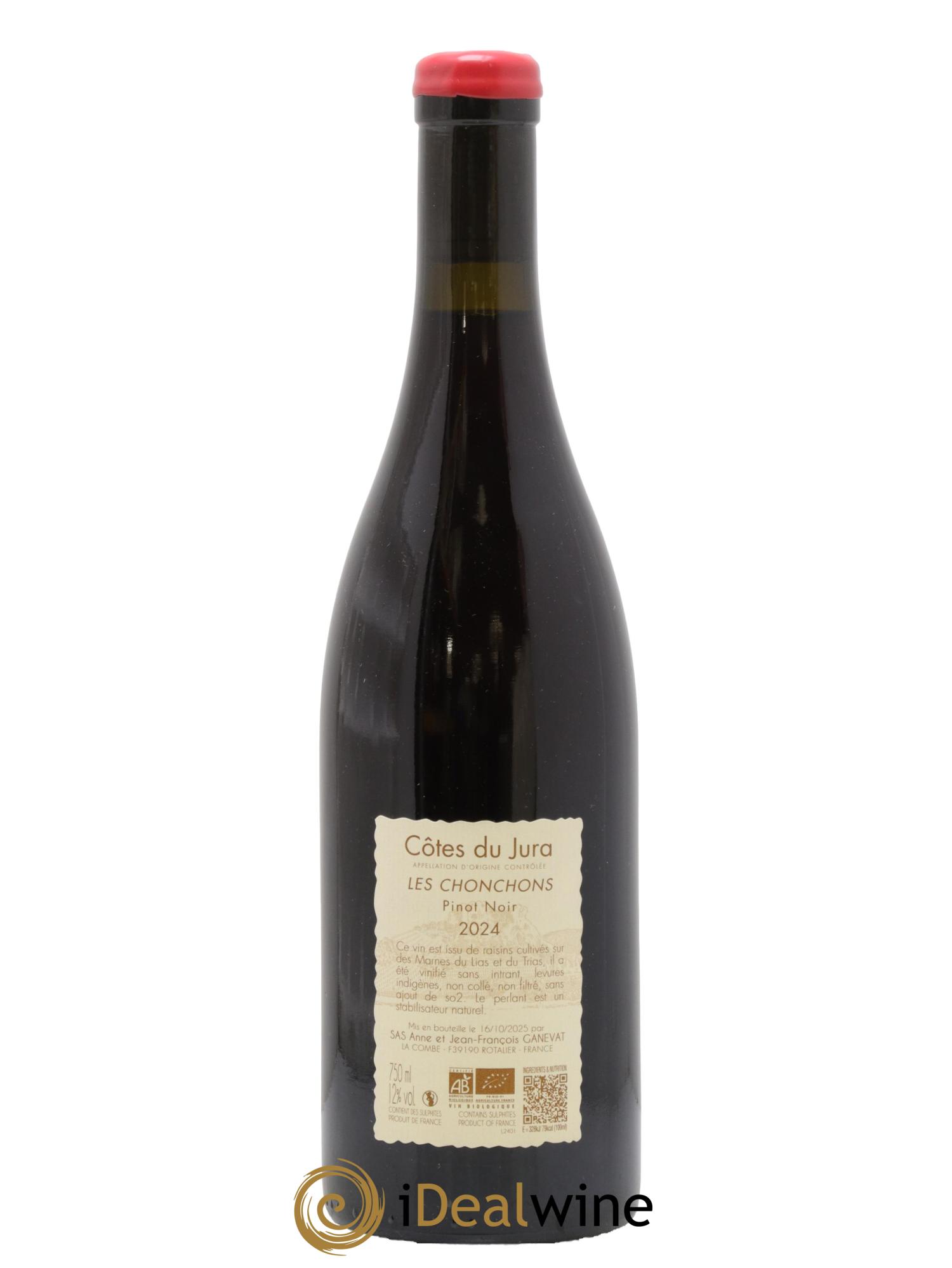 Côtes du Jura Pinot Noir Les Chonchons Anne et Jean François Ganevat 2024 - Lot de 1 bouteille - 1