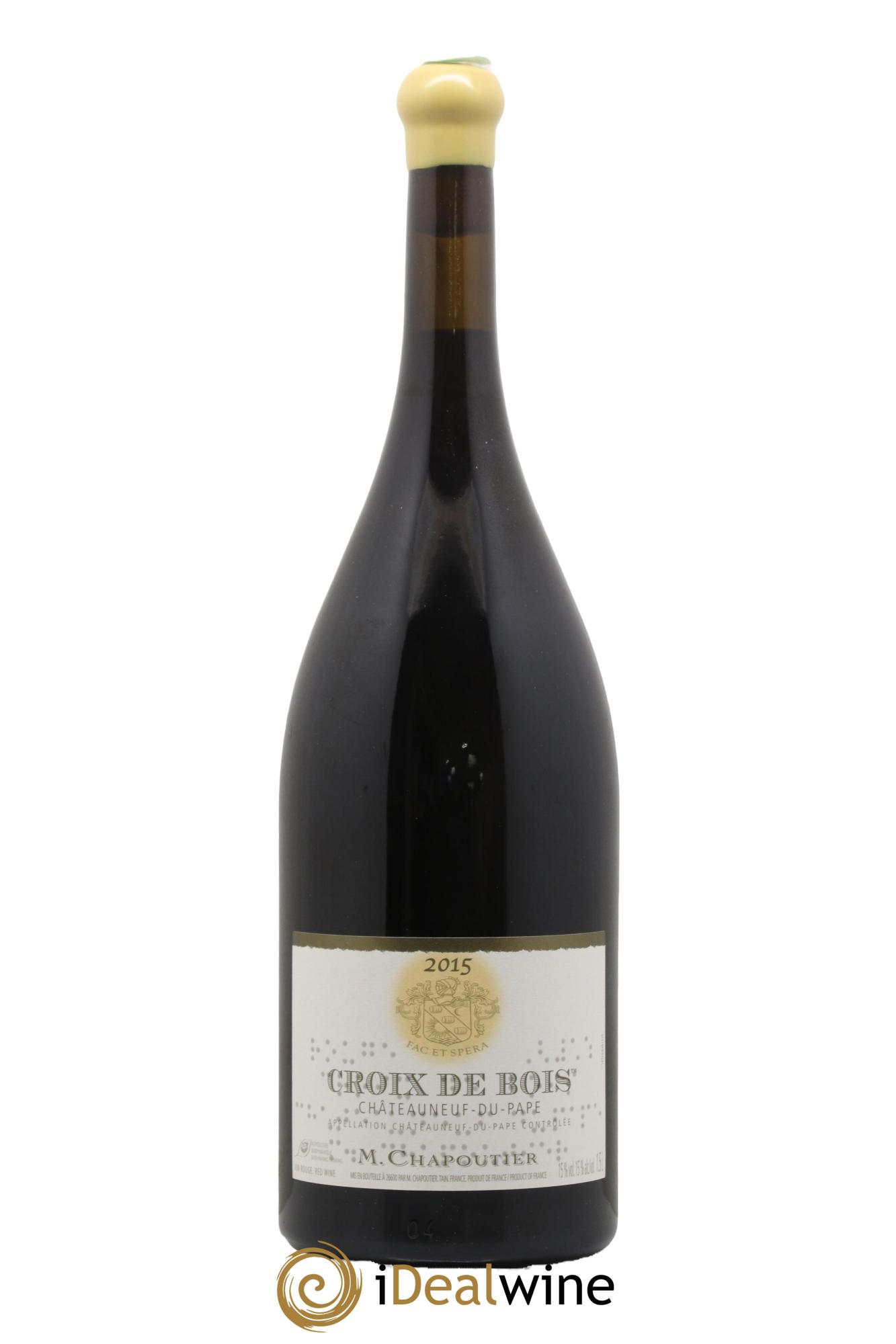 Châteauneuf-du-Pape Croix de Bois Chapoutier 2015 - Lot of 1 magnum - 1
