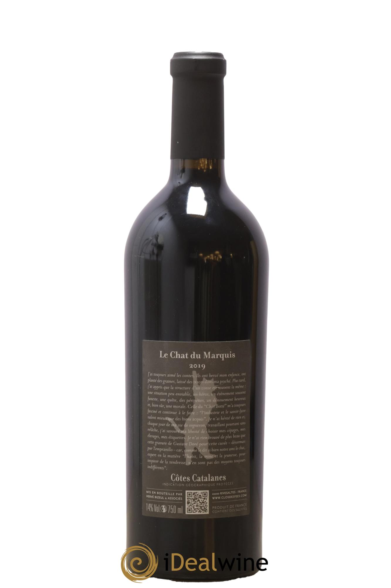 Côtes Catalanes Clos des Fées Le Chat du Marquis Hervé Bizeul 2019 - Lot of 1 bottle - 1