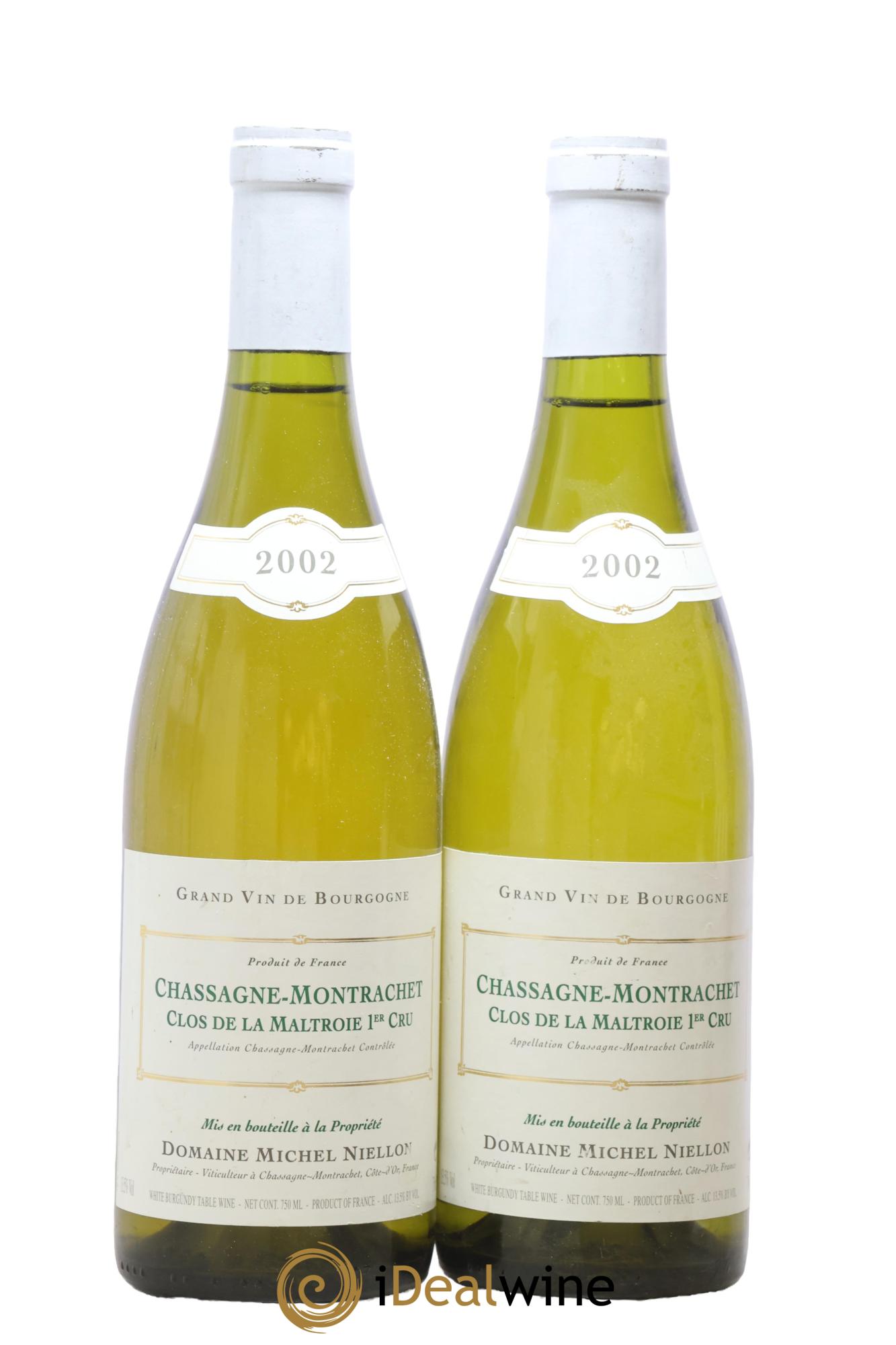 Chassagne-Montrachet 1er Cru Clos de la Maltroie Michel Niellon (Domaine) 2002 - Lot de 2 bouteilles - 0