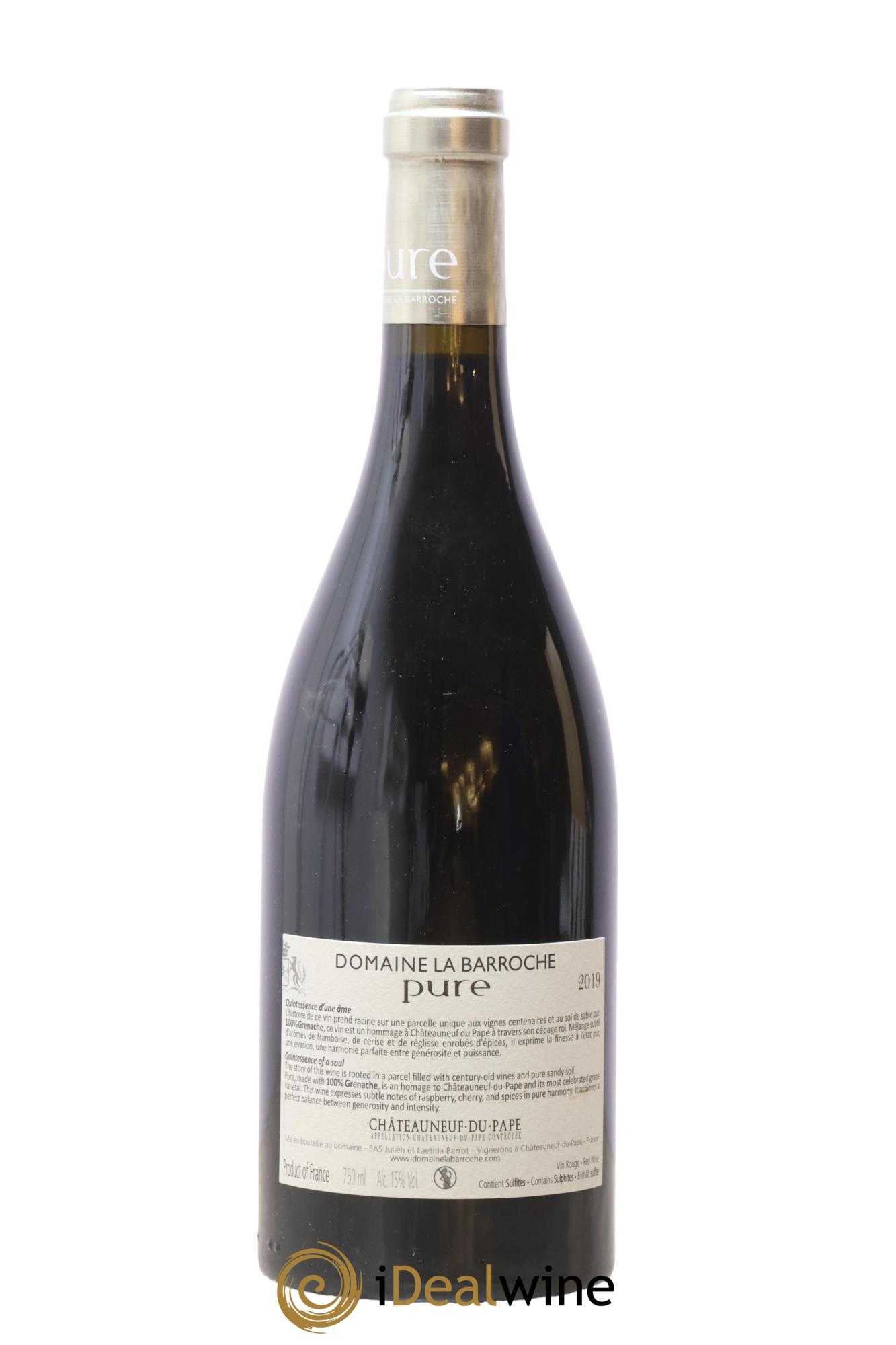 Châteauneuf-du-Pape Cuvée Pure Domaine La Barroche 2019 - Lot of 1 bottle - 1