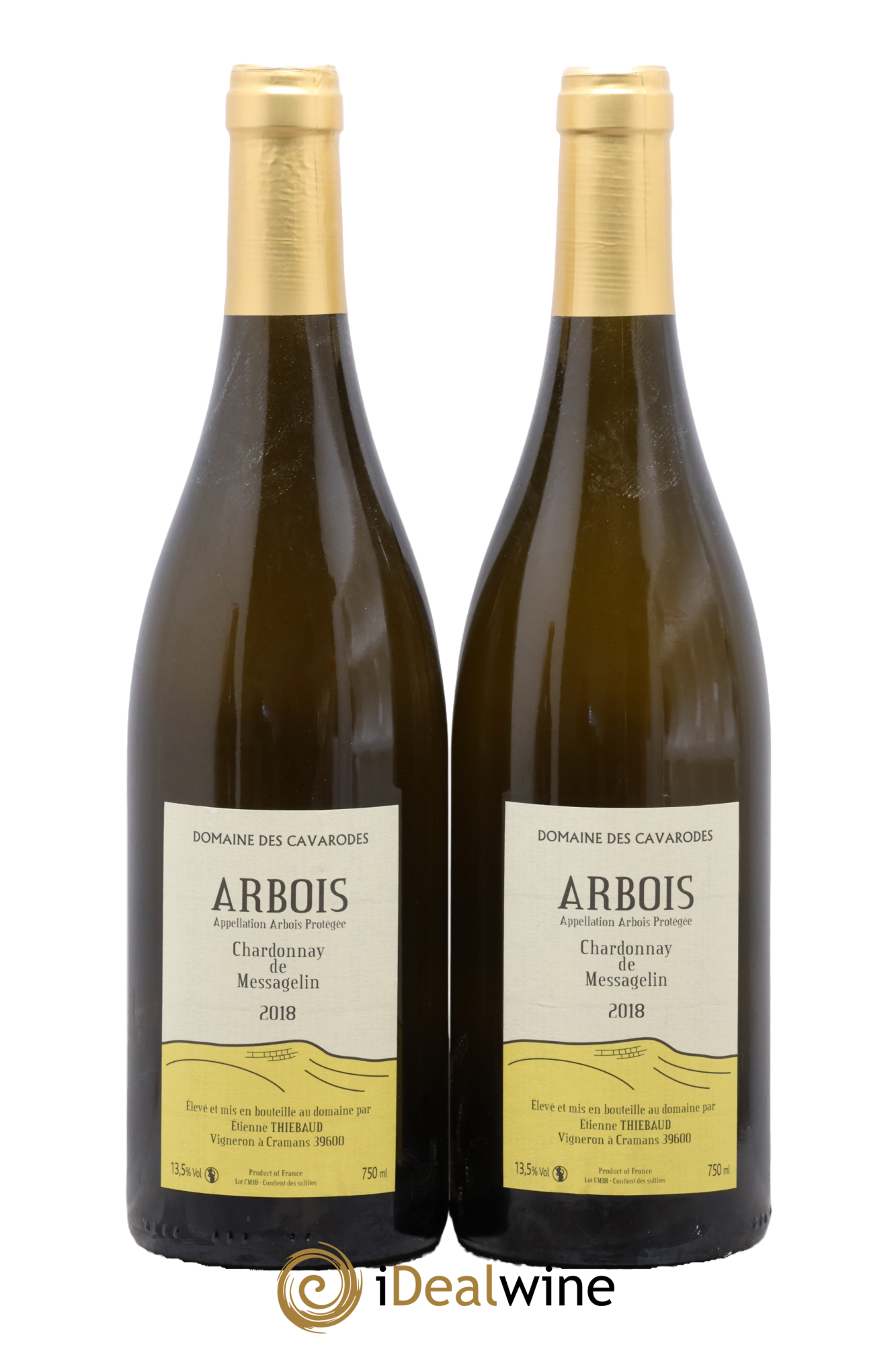Arbois Chardonnay de Messagelin Cavarodes (Domaine des) - Etienne Thiébaud 2018 - Lot de 2 bouteilles - 0