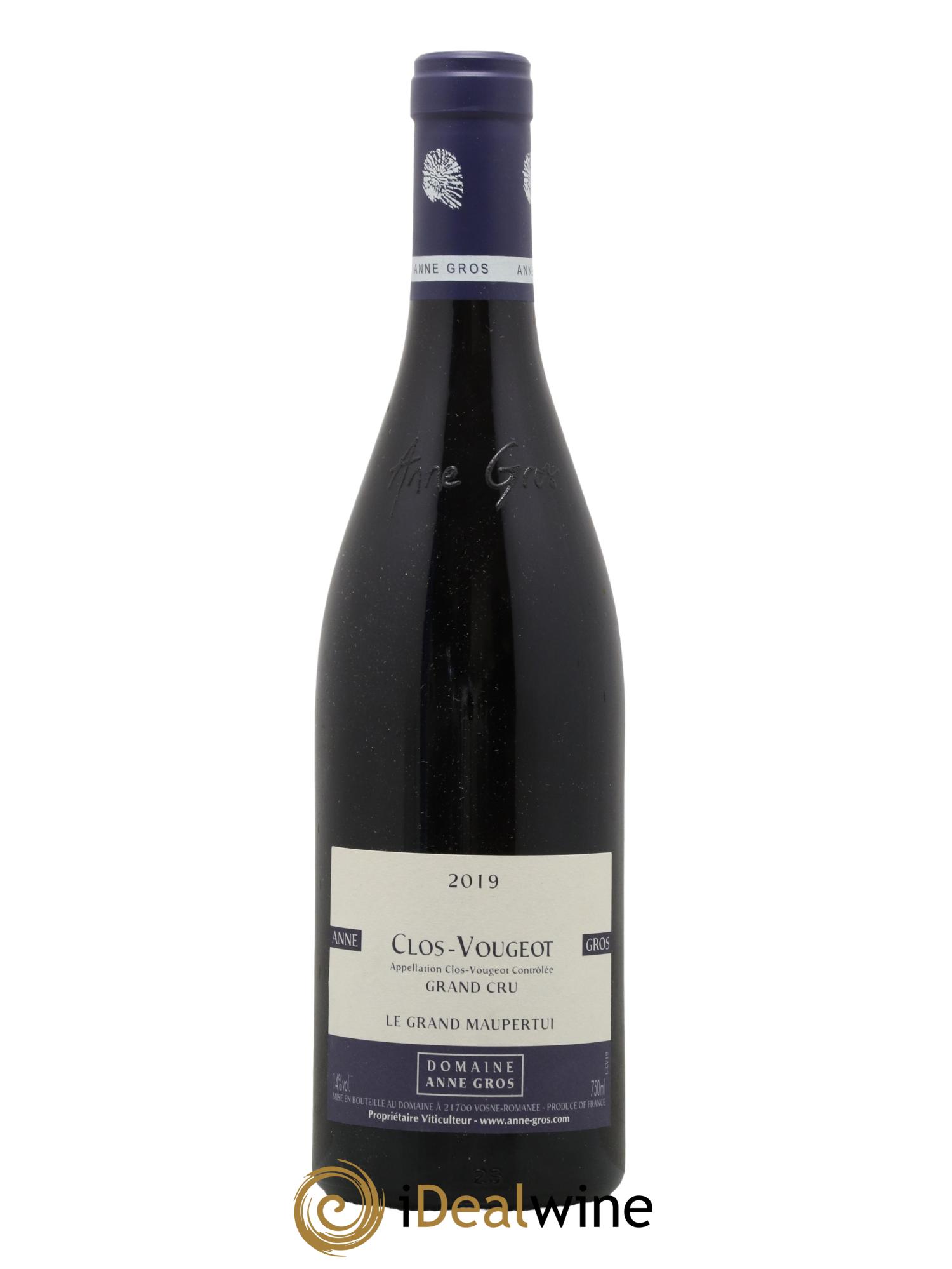 Clos de Vougeot Grand Cru Le Grand Maupertui Anne Gros 2019 - Lot de 1 bouteille - 0