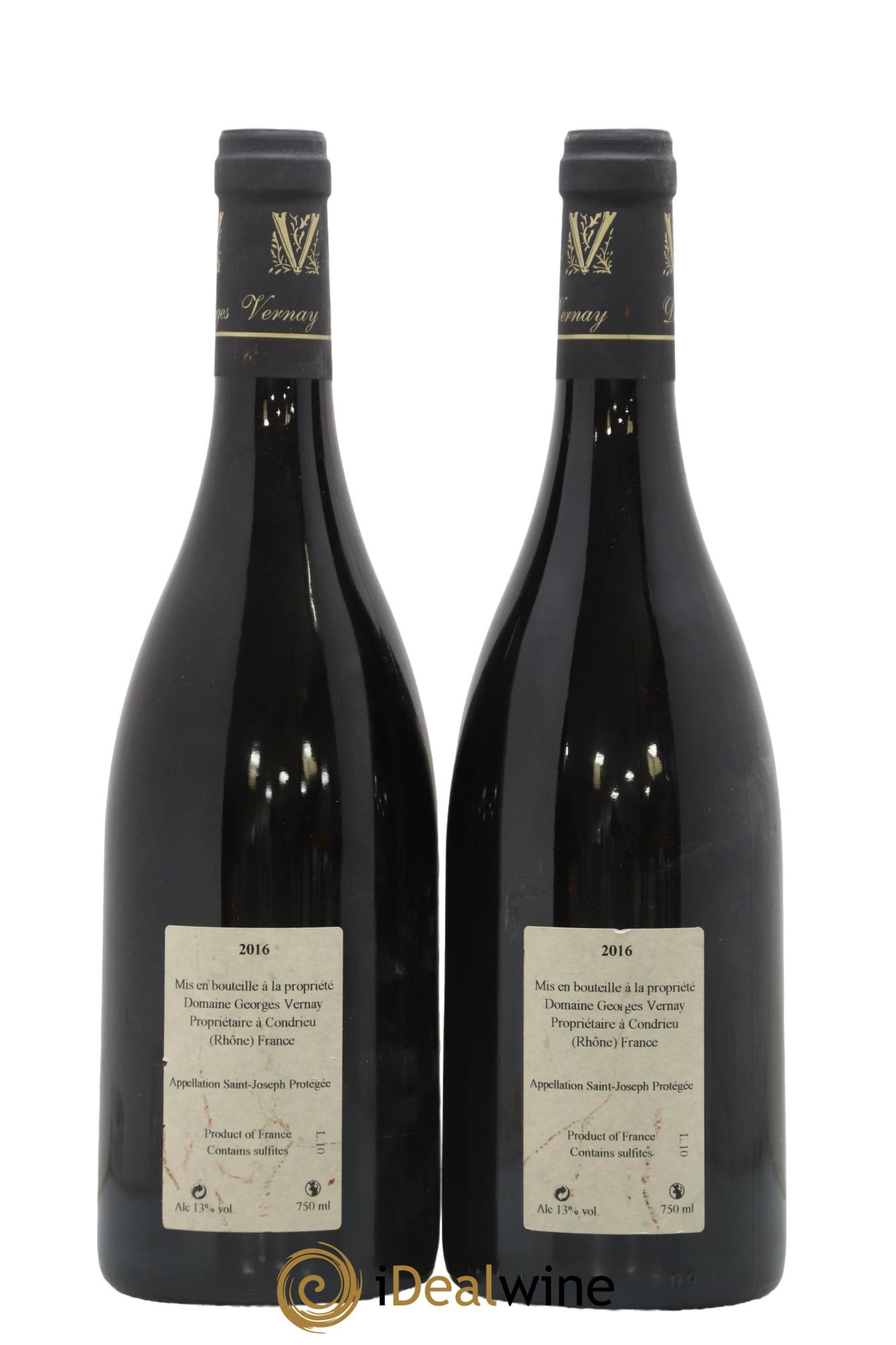 Saint-Joseph La Dame Brune Georges Vernay 2016 - Lot de 2 bouteilles - 1