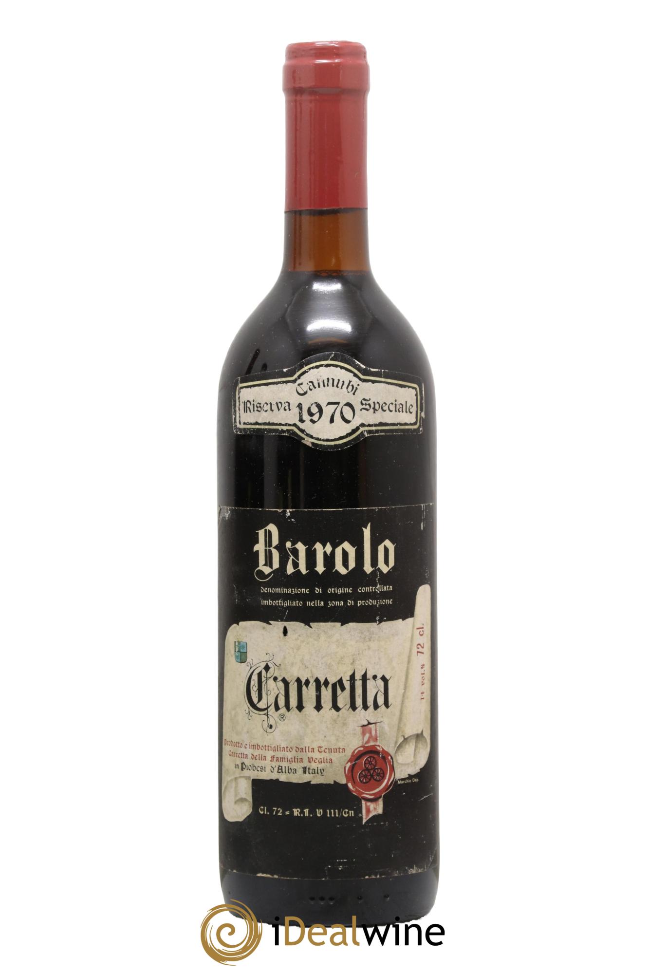 Barolo Carretta 1970 - Lot de 1 bouteille - 0