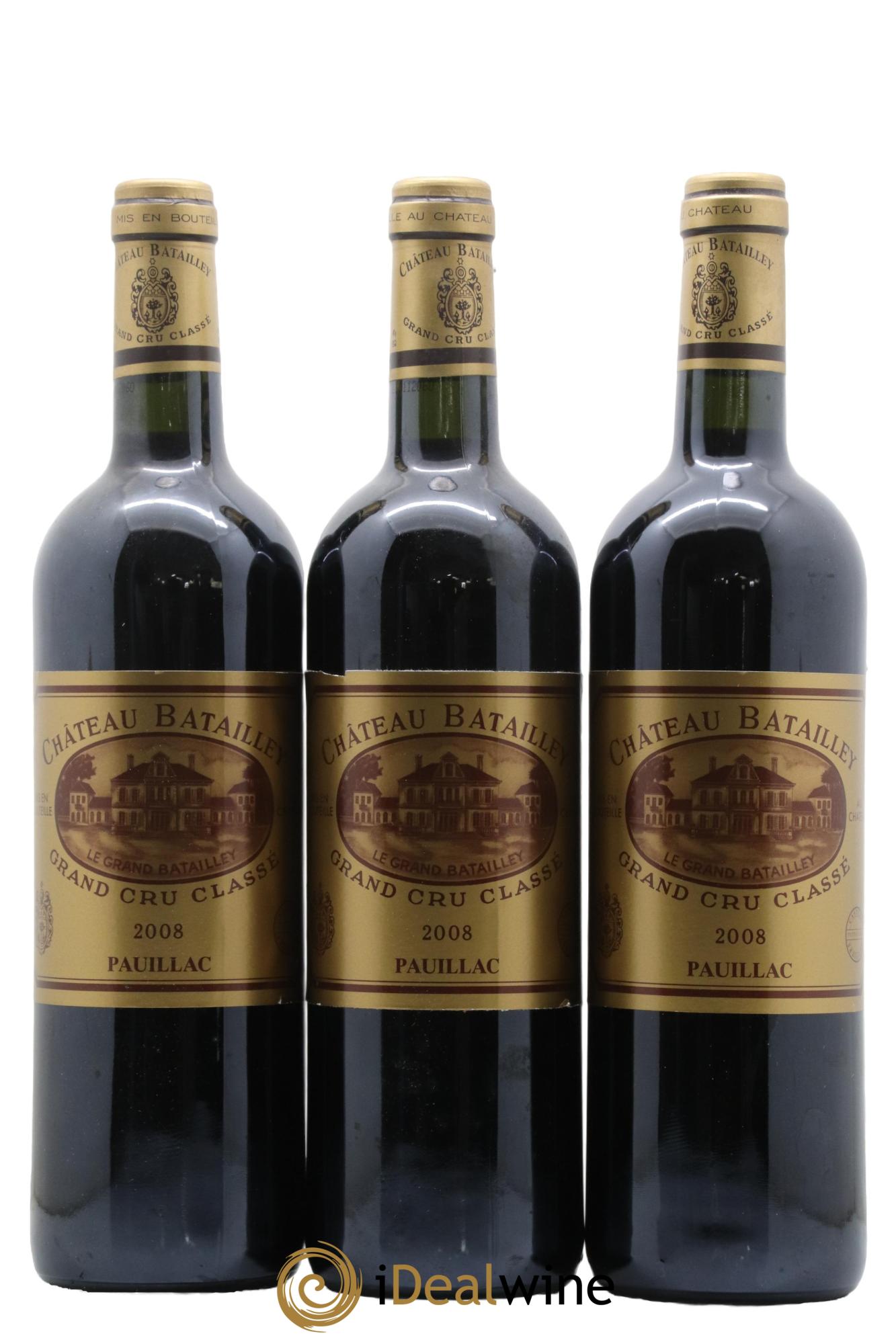 Château Batailley 5ème Grand Cru Classé 2008 - Lot de 3 bouteilles - 0