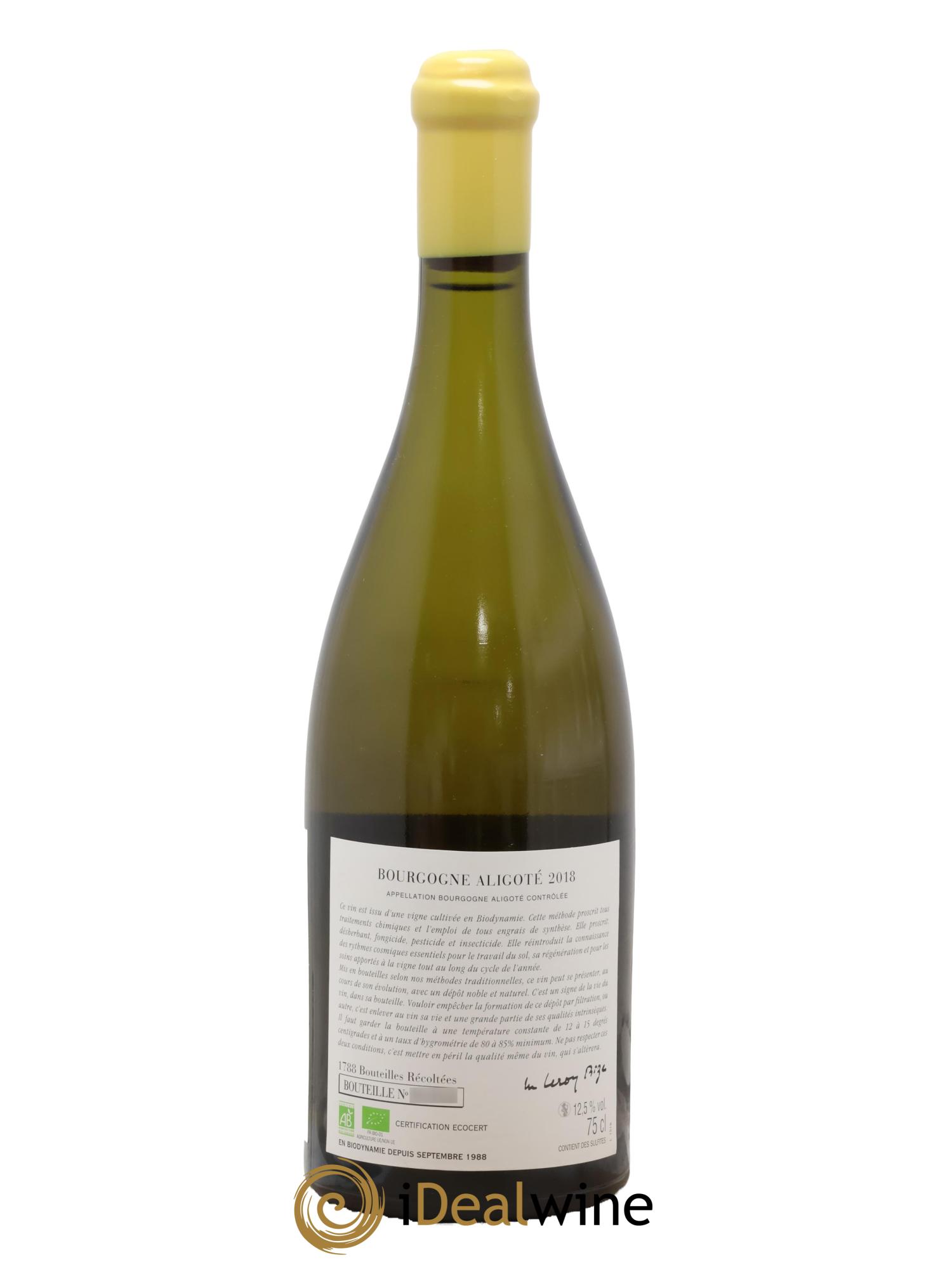 Bourgogne Aligoté Sous Chatelet d'Auvenay (Domaine) 2018 - Posten von 1 Flasche - 1