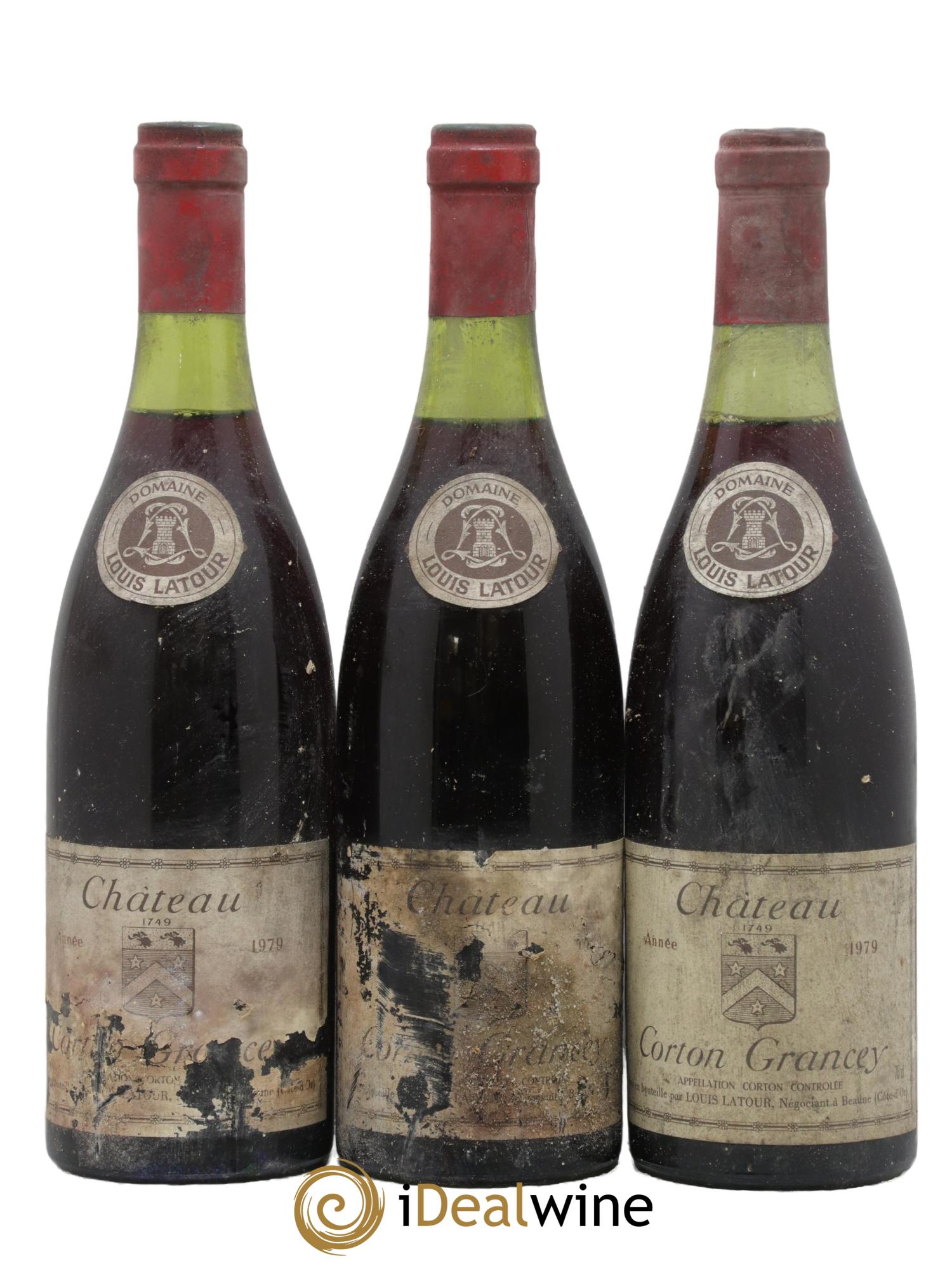 Corton Grand Cru Château Corton Grancey Louis Latour 1979 - Lotto di 3 bottiglie - 0