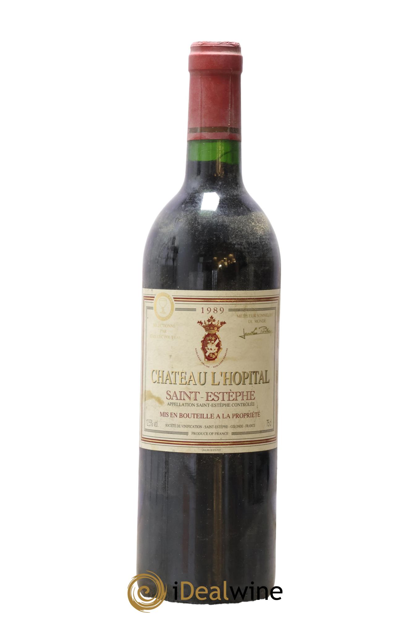 Saint-Estèphe Château l'Hôpital 1989 - Posten von 1 Flasche - 0