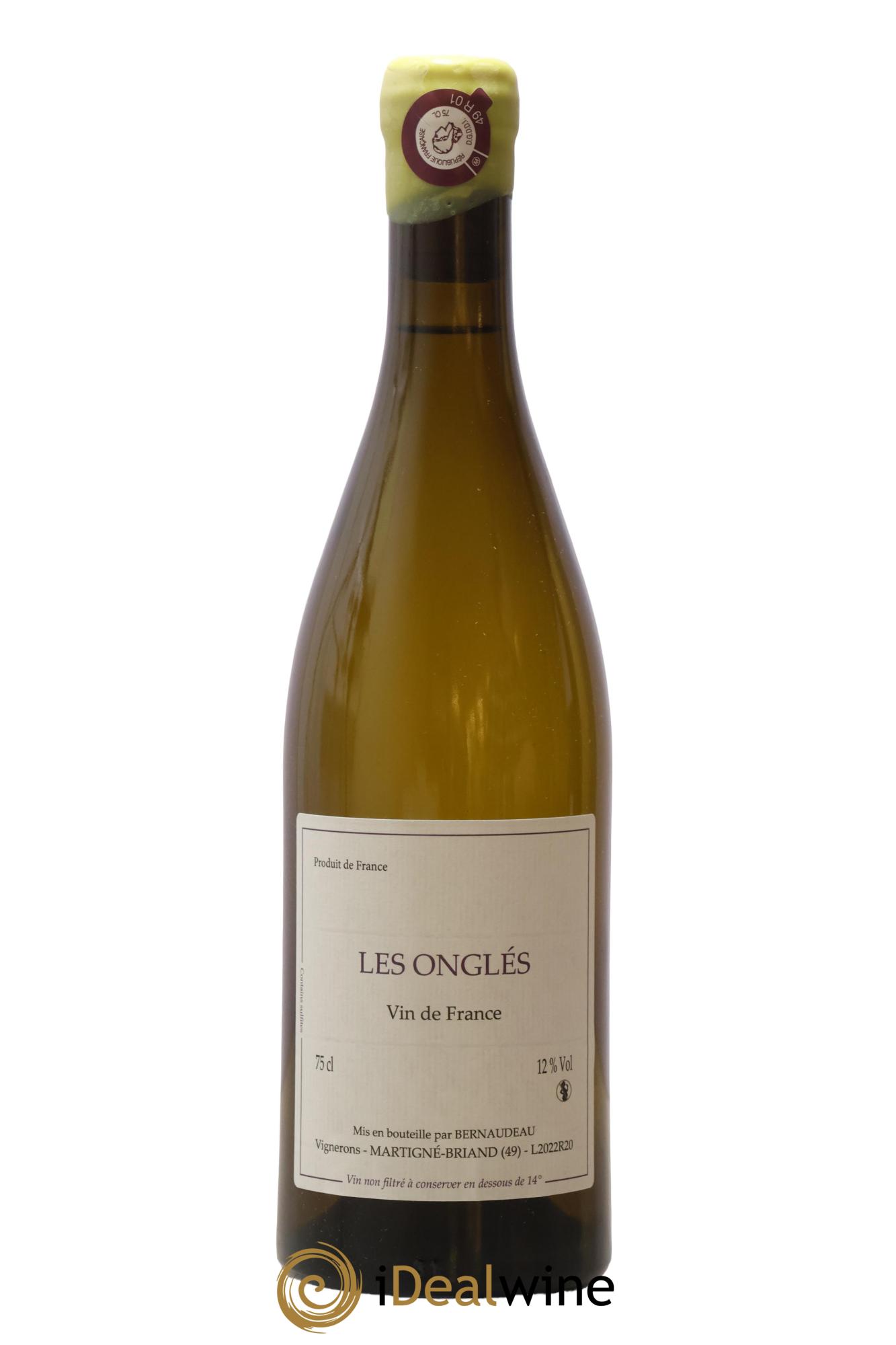 Vin de France Les Onglés Stéphane Bernaudeau 2022 - Lot of 1 bottle - 0