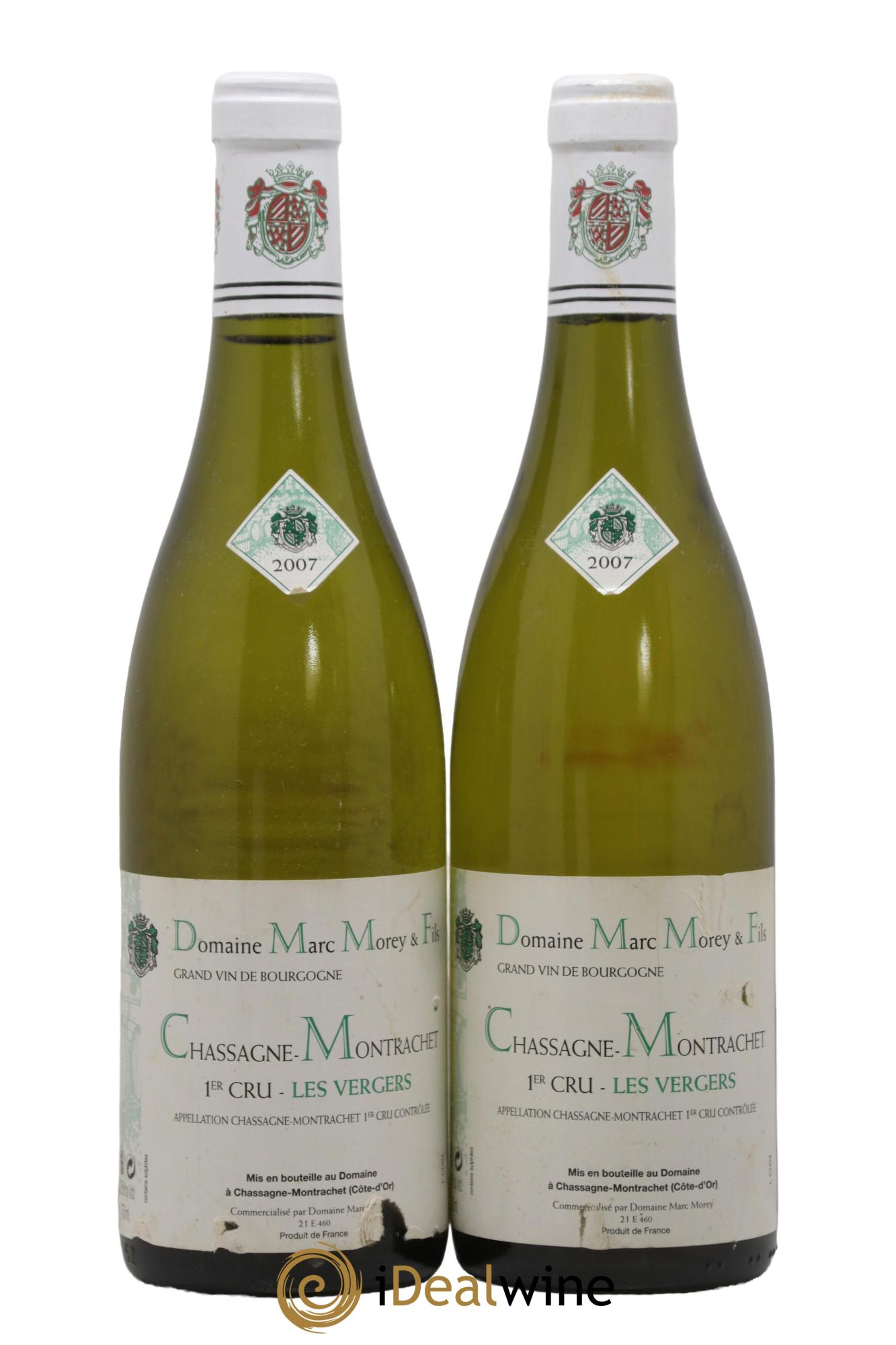 Chassagne-Montrachet 1er Cru Les Vergers Marc Morey 2007 - Lot de 2 bouteilles - 0