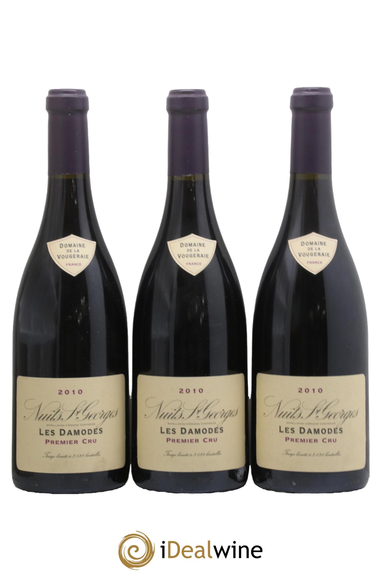 Nuits-Saint-Georges 1er Cru Les Damodes La Vougeraie 2010 - Lotto di 3 bottiglie - 0