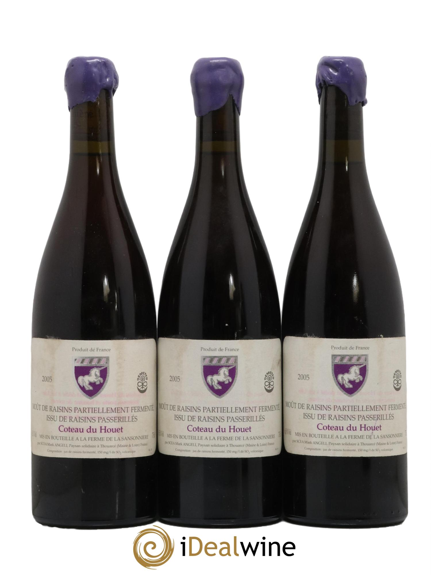 Moût de raisins partiellement fermenté issu de raisins passerillés Coteau du Houet Mark Angeli (Domaine) - Ferme de la Sansonnière 2005 - Lotto di 3 bottiglie - 0