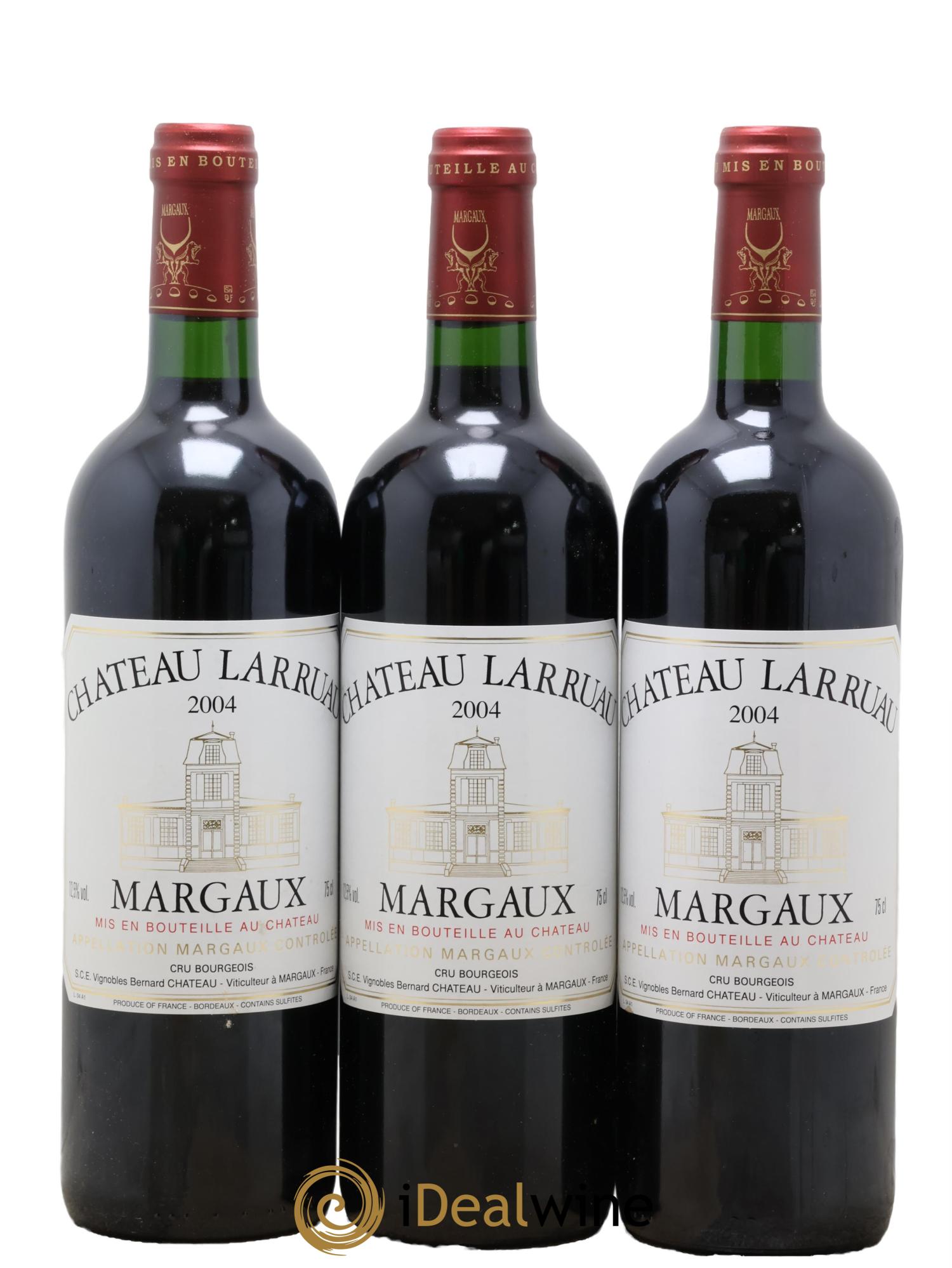 Château Larruau 2004 - Lotto di 3 bottiglie - 0