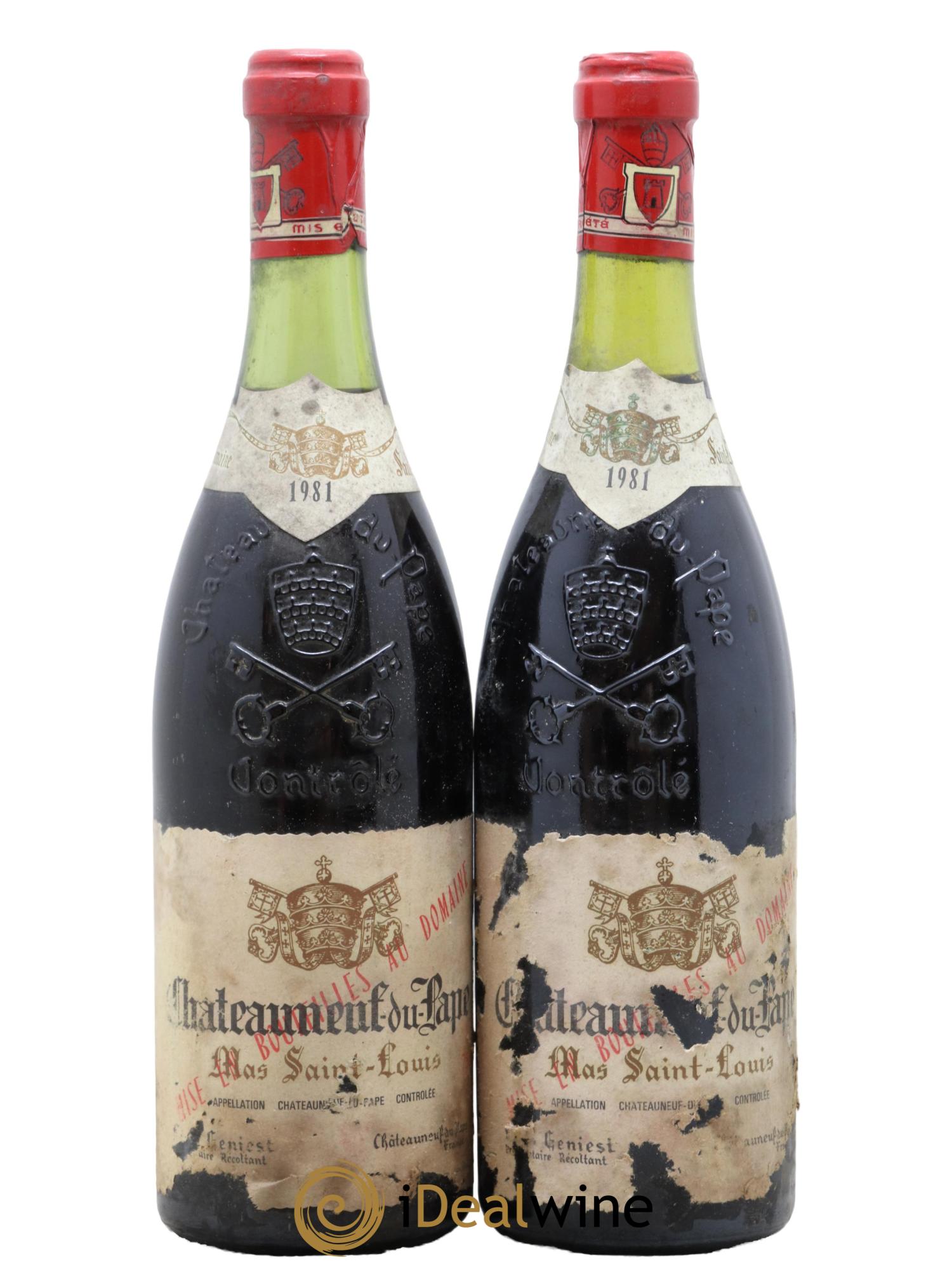 Châteauneuf-du-Pape Tradition Mas Saint-Louis 1981 - Lot de 2 bouteilles - 0
