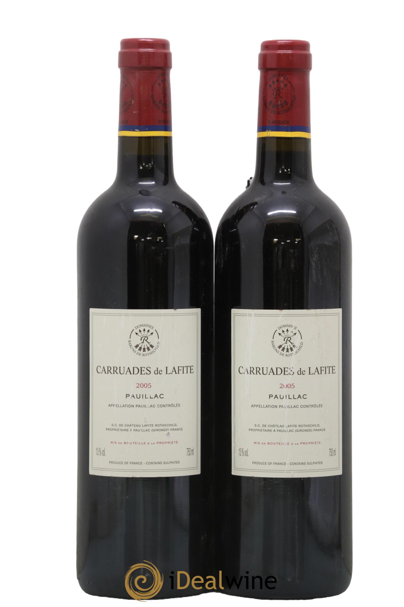 Carruades de Lafite Rothschild Second Vin 2005 - Lot of 2 bottles - 1