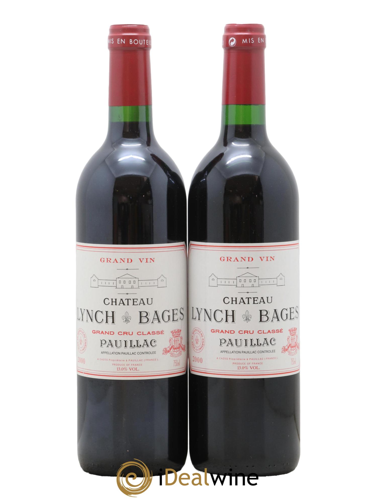Château Lynch Bages 5ème Grand Cru Classé 2000 - Lot de 2 bouteilles - 0