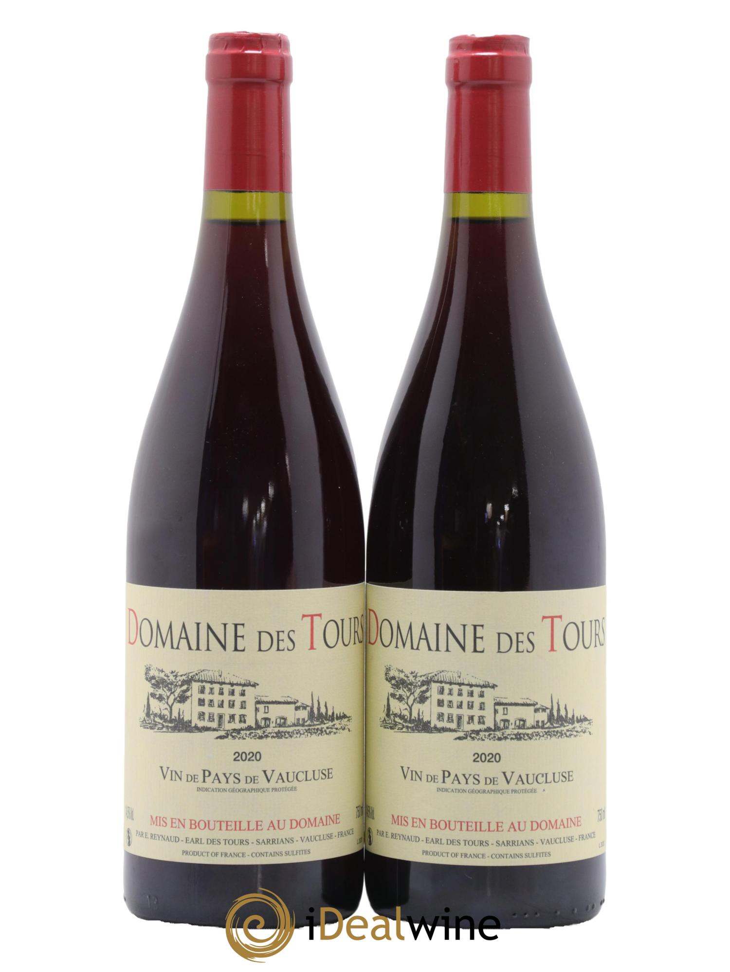 Vaucluse (Vin de Pays de Vaucluse) Domaine des Tours Emmanuel Reynaud 2020 - Lot de 2 bouteilles - 0