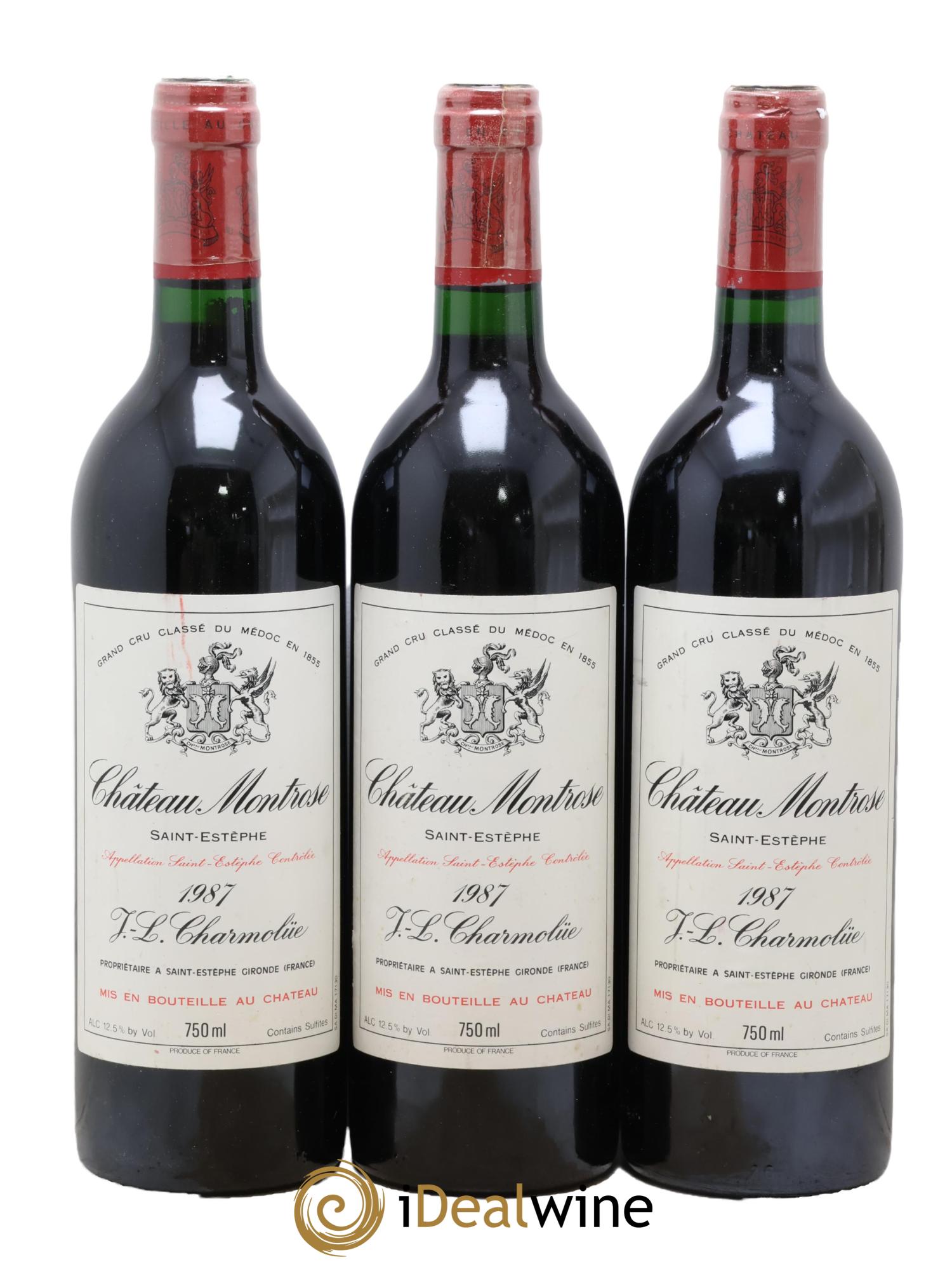 Château Montrose 2ème Grand Cru Classé 1987 - Lot of 3 bottles - 0
