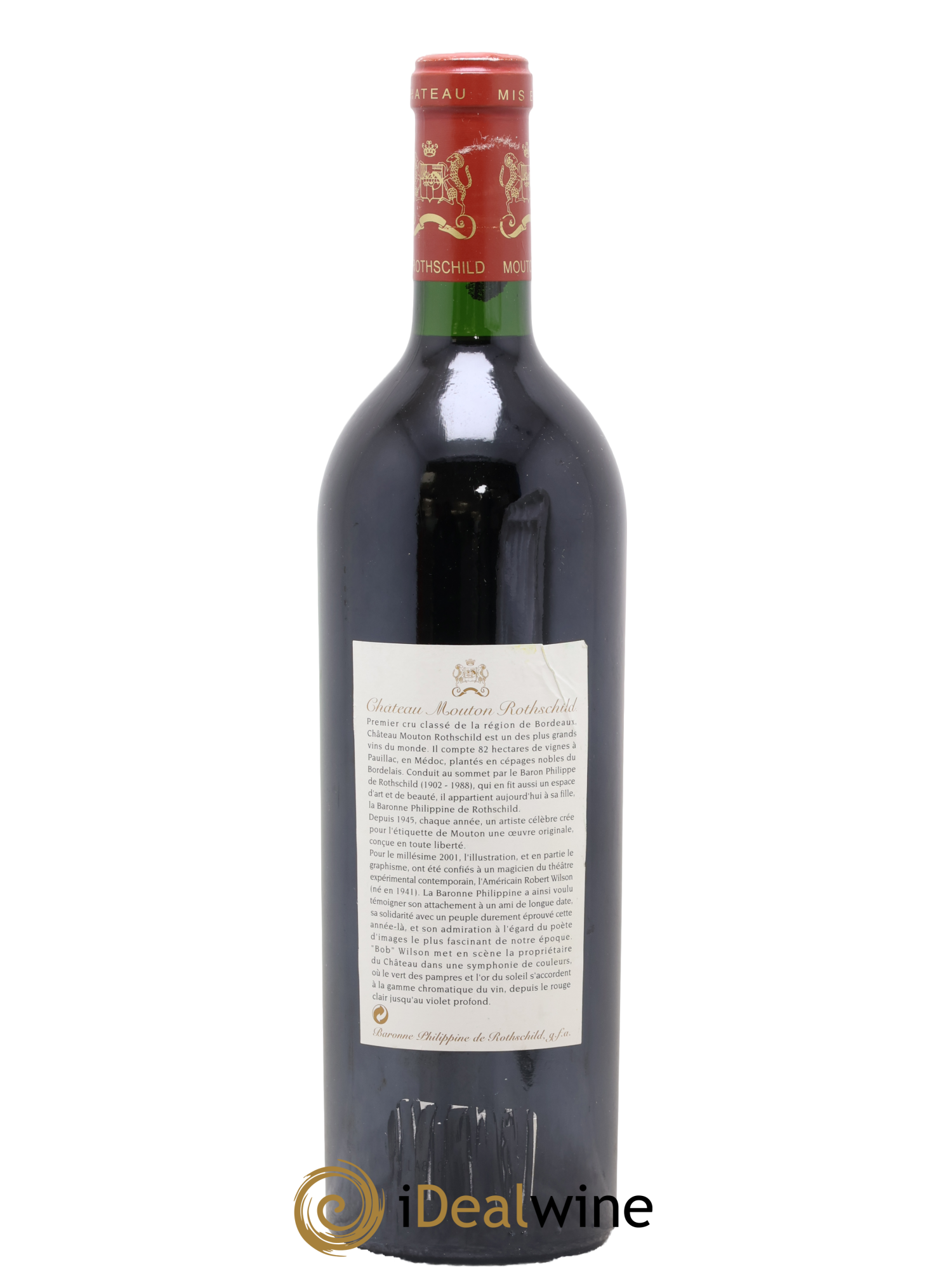 Château Mouton Rothschild 1er Grand Cru Classé 2001 - Lot de 1 bouteille - 1