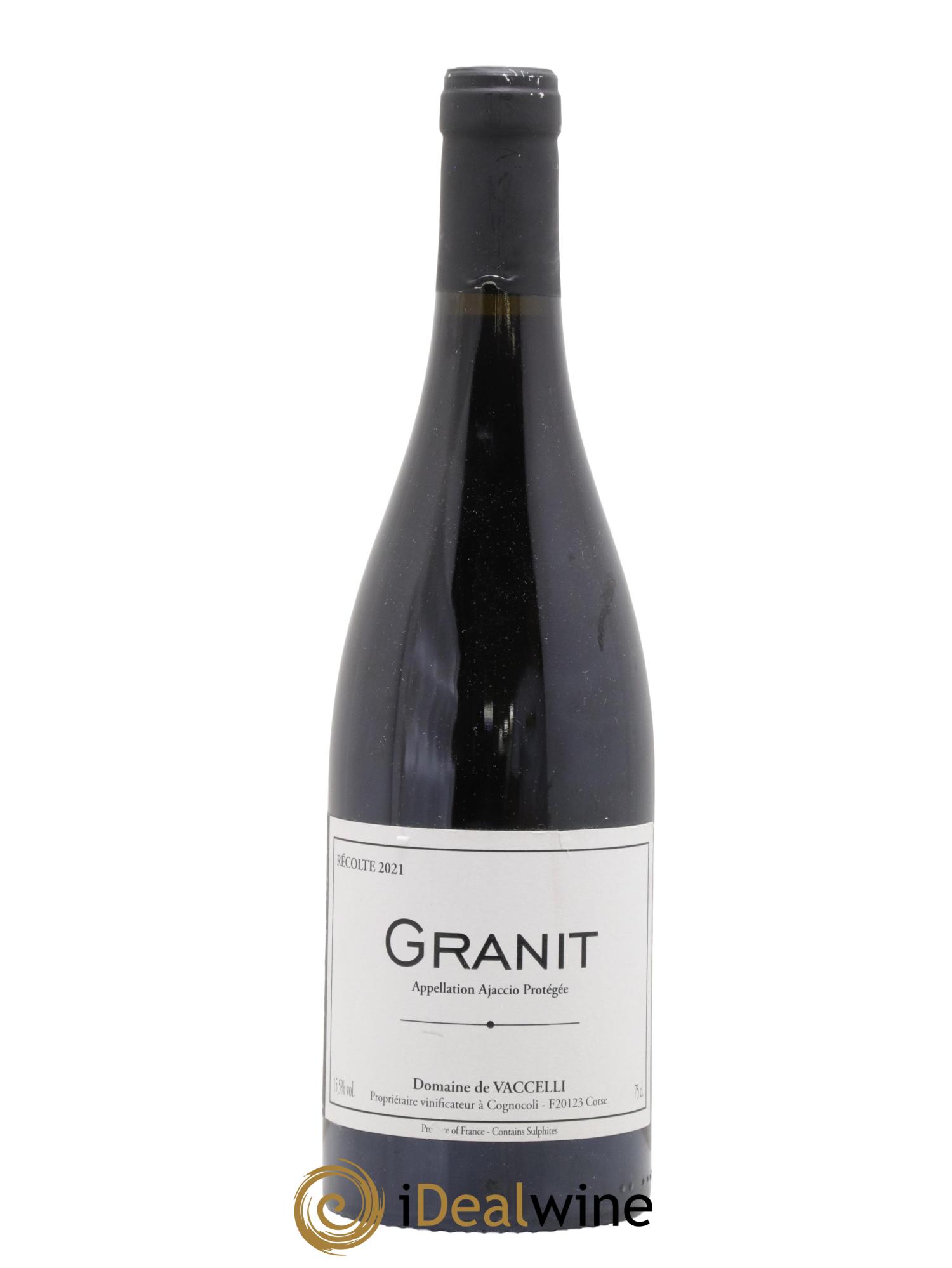 Ajaccio Granit Vaccelli 2021 - Lot de 1 bouteille - 0