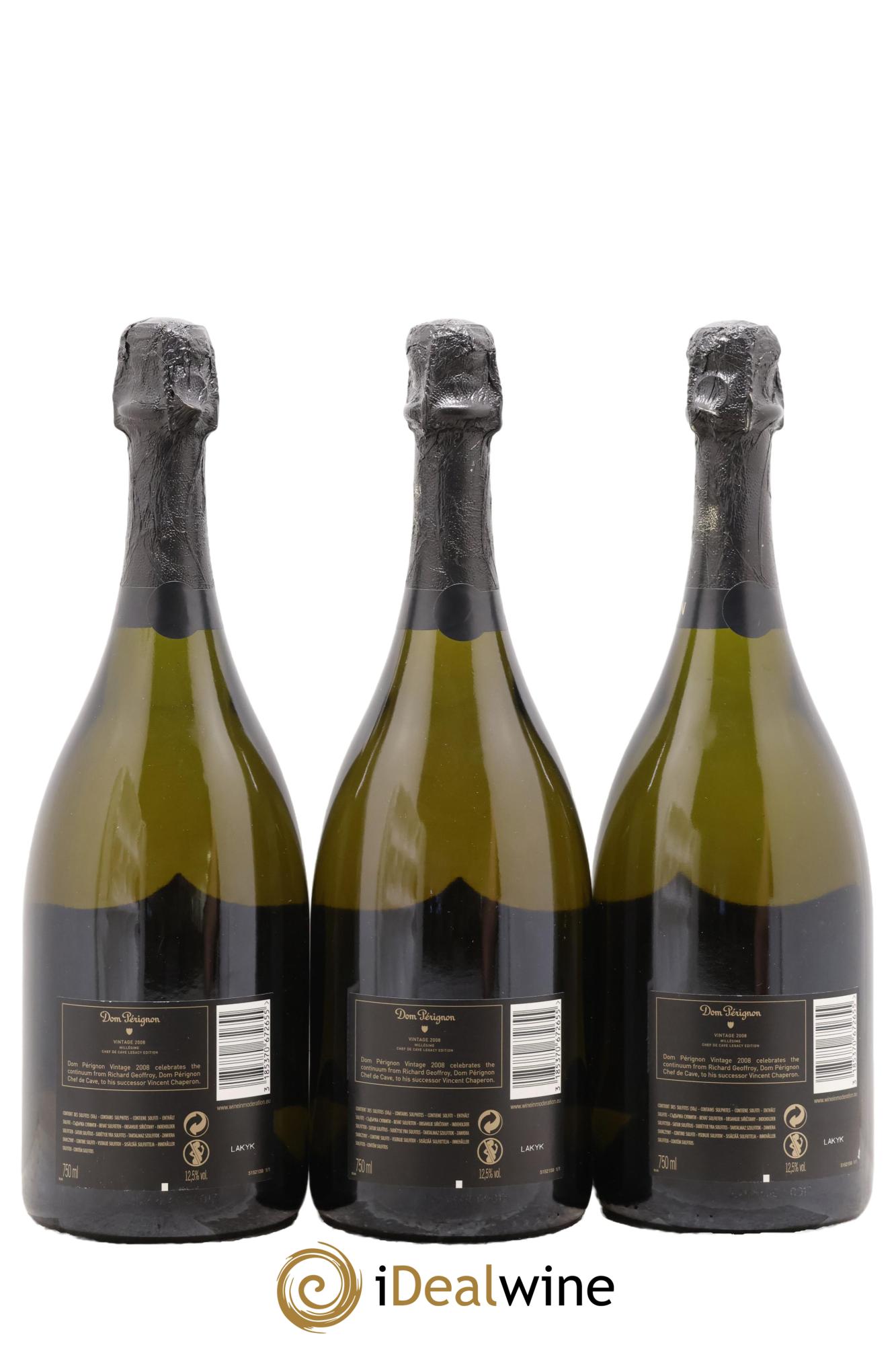 Champagne Dom Pérignon Legacy Edition Moët & Chandon 2008 - Lot de 3 bouteilles - 1