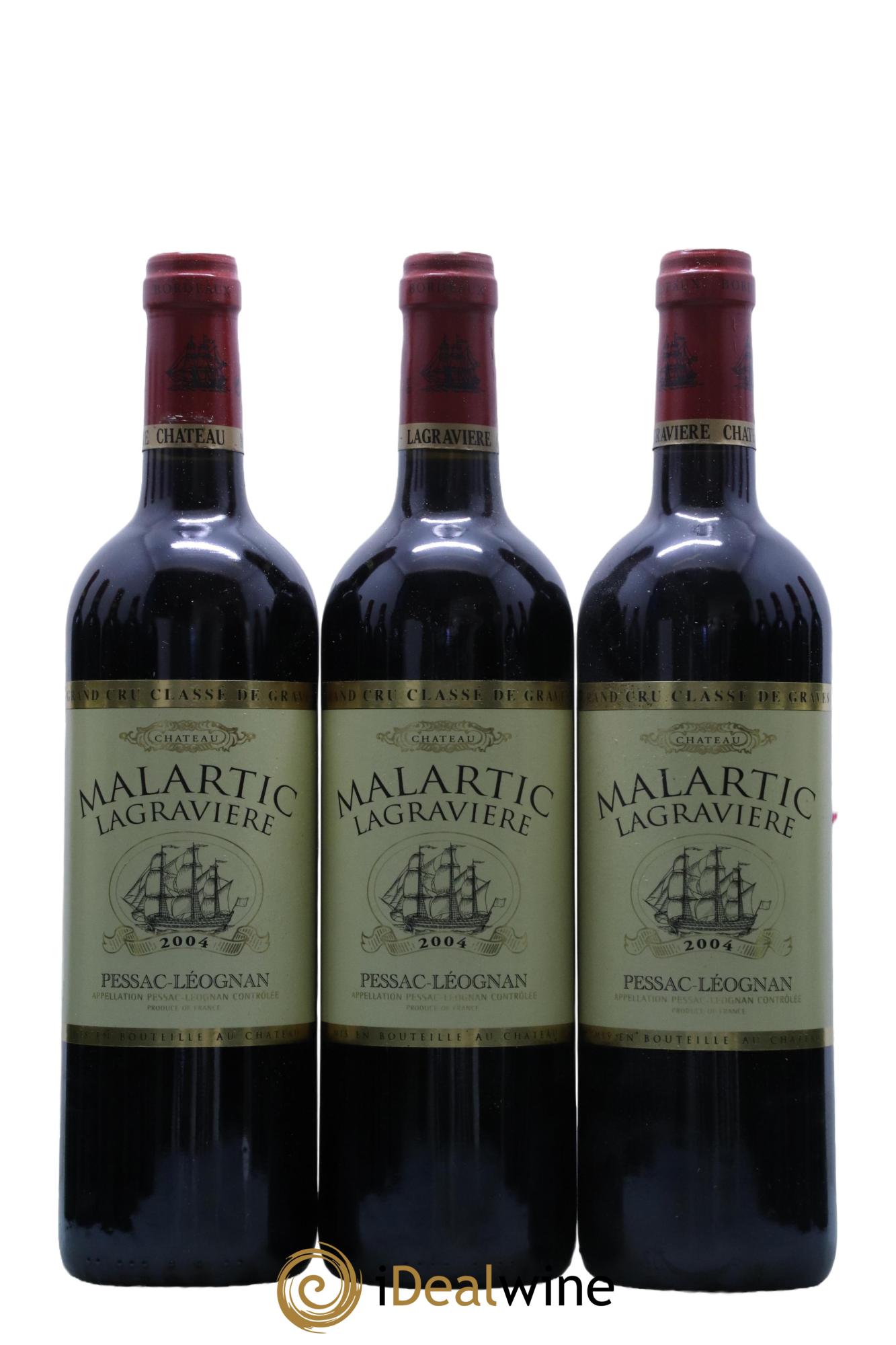 Château Malartic-Lagravière Cru Classé de Graves 2004 - Lot de 12 bouteilles - 1