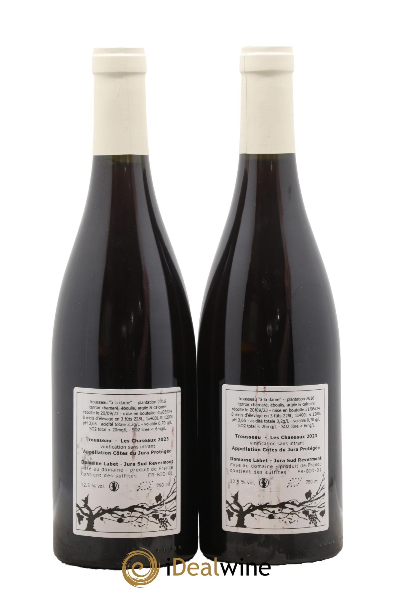 Côtes du Jura Trousseau Les Chaseaux Romain - Julien - Charline Labet 2023 - Posten von 2 Flaschen - 1