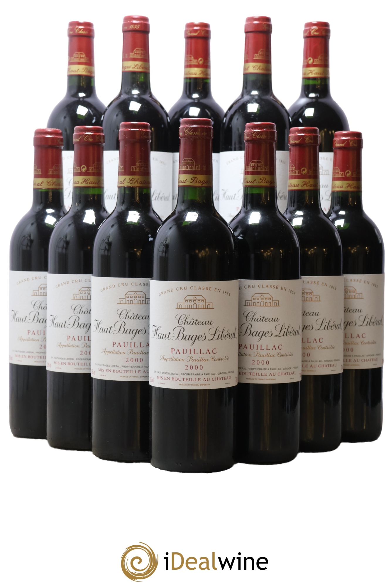 Château Haut Bages Libéral 5ème Grand Cru Classé 2000 - Lot de 12 bouteilles - 0