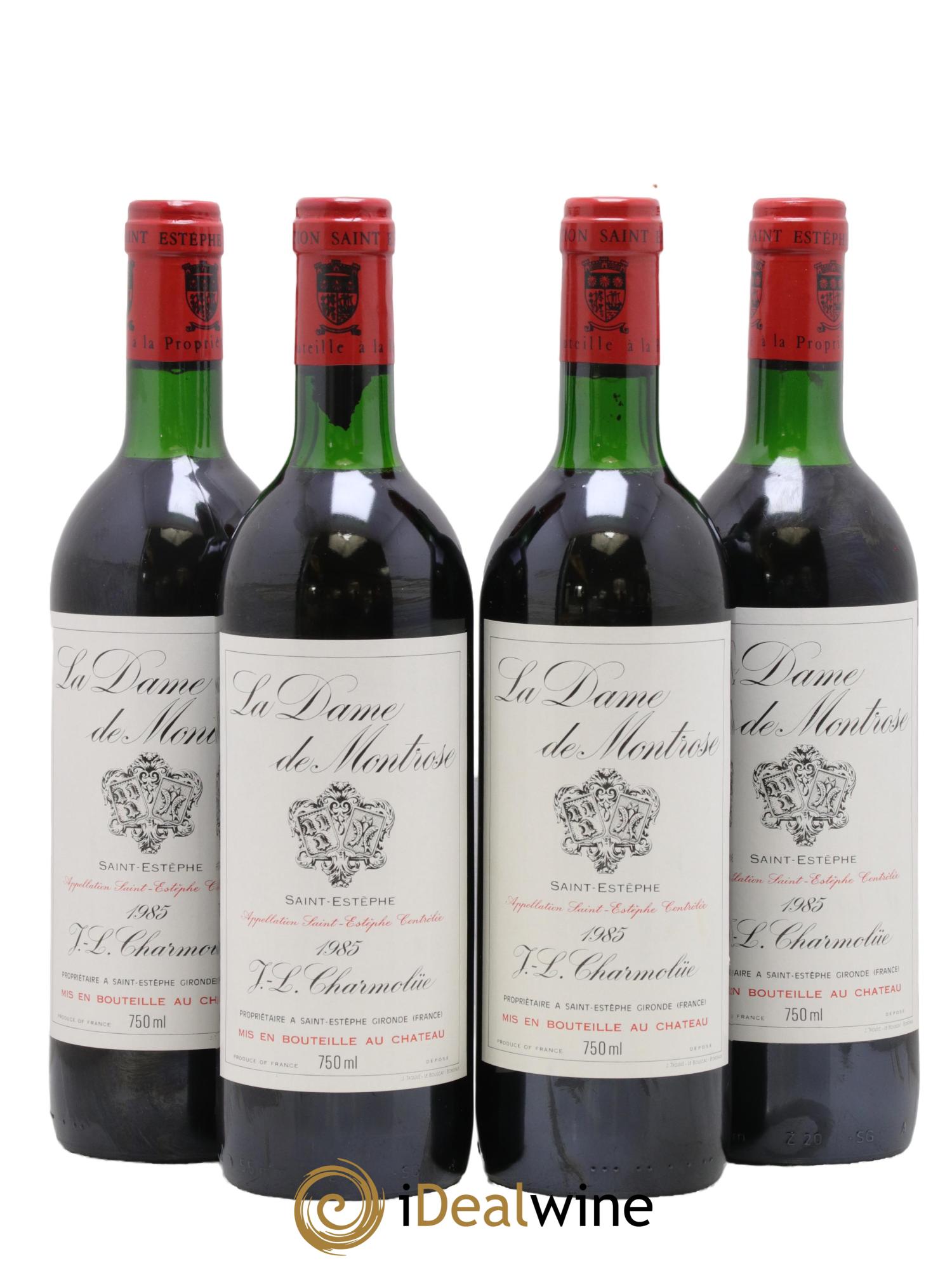 La Dame de Montrose Second Vin 1985 - Lot de 4 bouteilles - 0