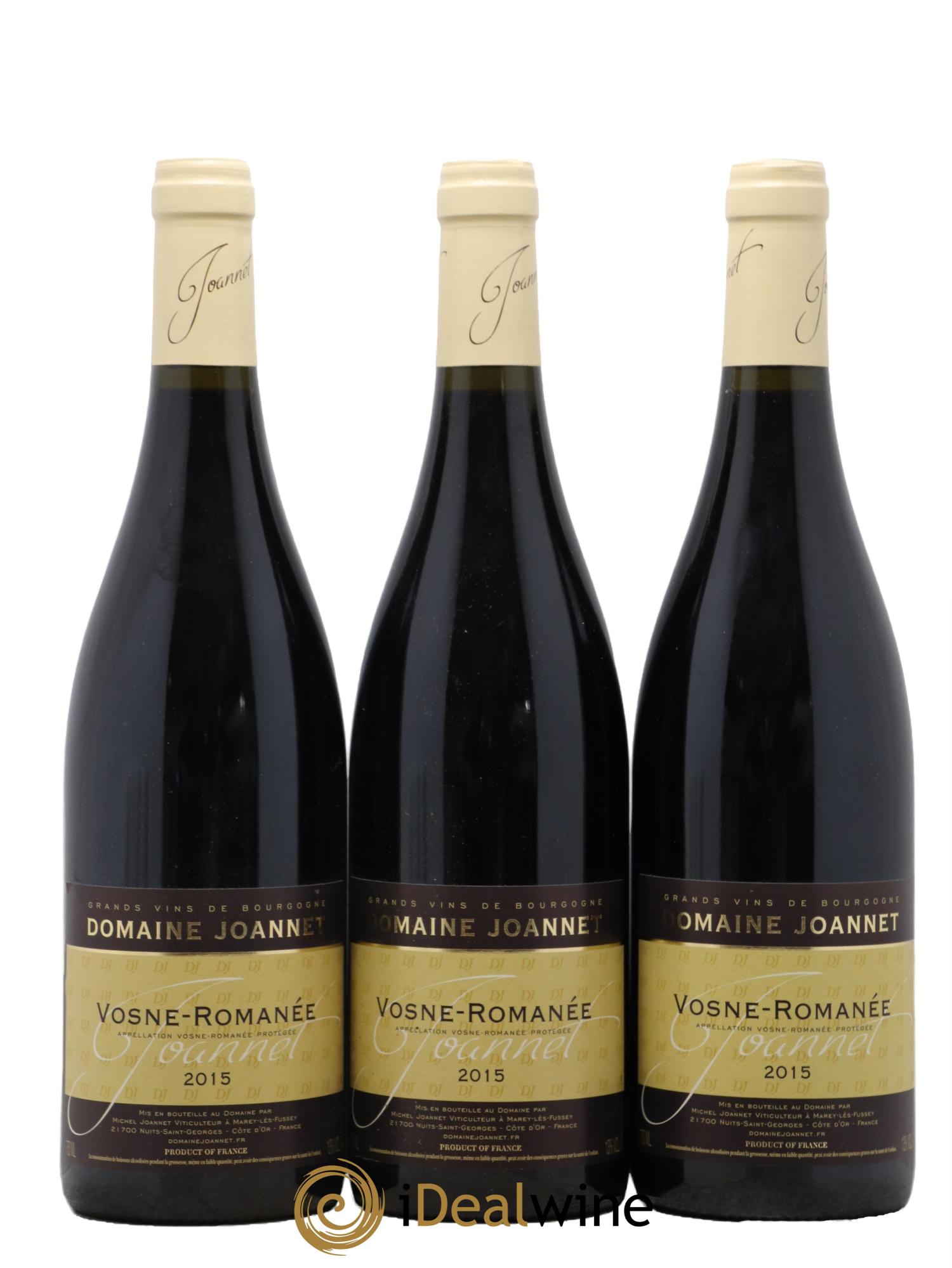 Vosne-Romanée Domaine Joannet 2015 - Lot de 3 bouteilles - 0