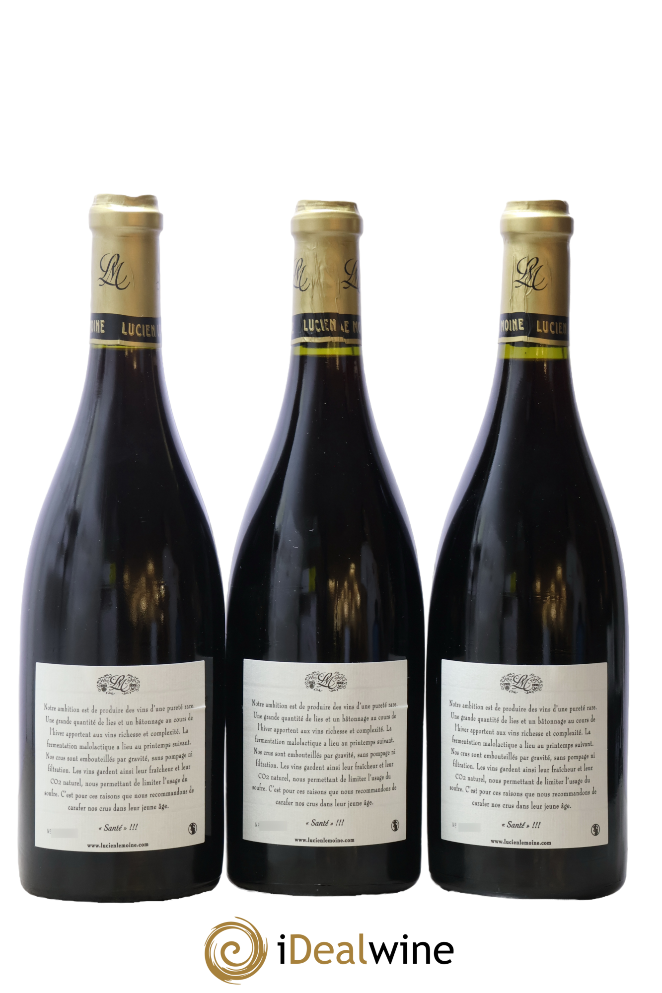 Clos de Vougeot Grand Cru Lucien Le Moine 2007 - Lot de 3 bouteilles - 1