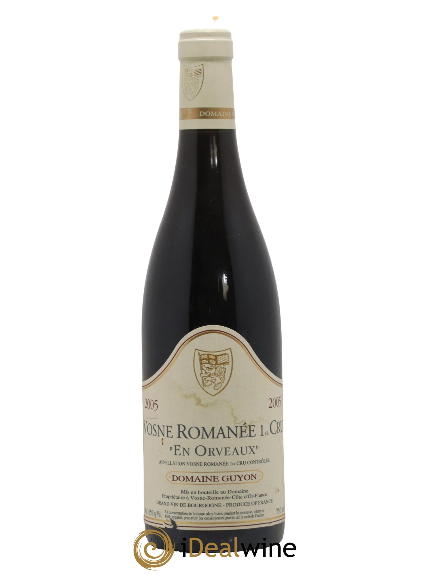 Vosne-Romanée 1er Cru En Orveaux Guyon (Domaine) 2005 - Lot de 1 bouteille - 0