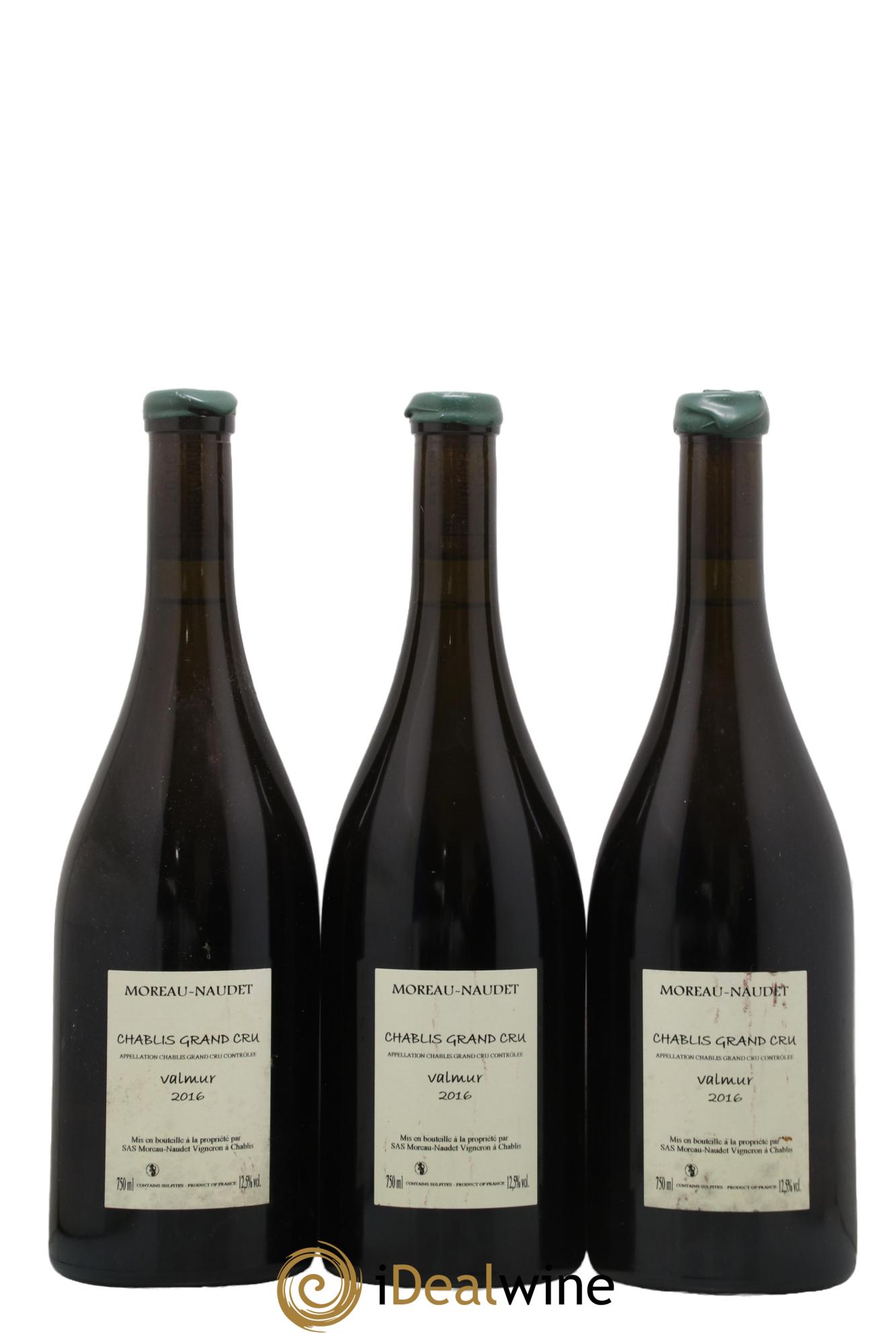 Chablis Grand Cru Valmur Moreau-Naudet 2016 - Lot de 3 bouteilles - 1