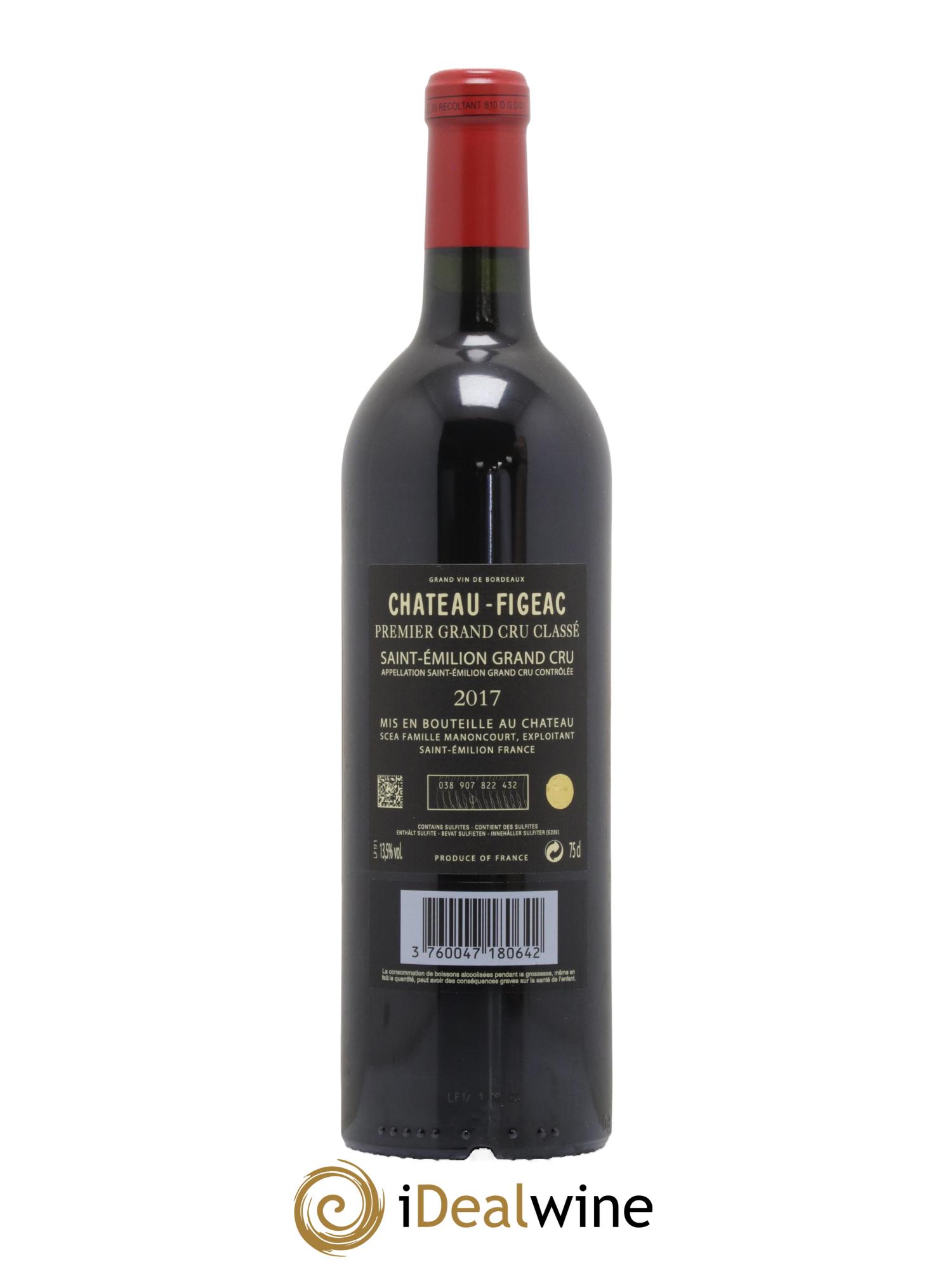 Château Figeac 1er Grand Cru Classé A  2017 - Lot of 1 bottle - 1