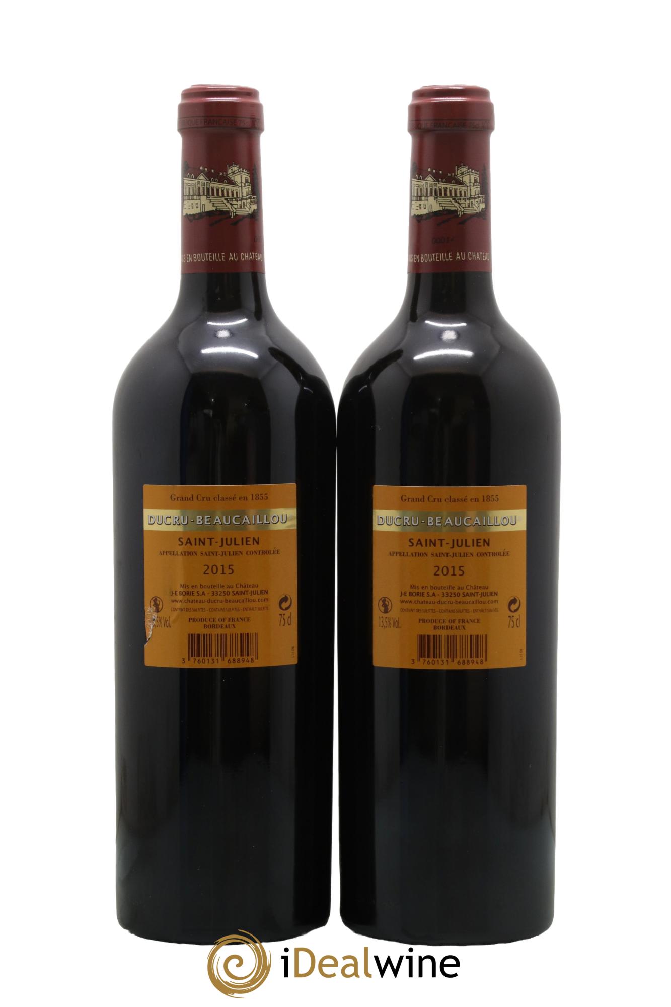 Château Ducru Beaucaillou 2ème Grand Cru Classé 2015 - Lot of 2 bottles - 1