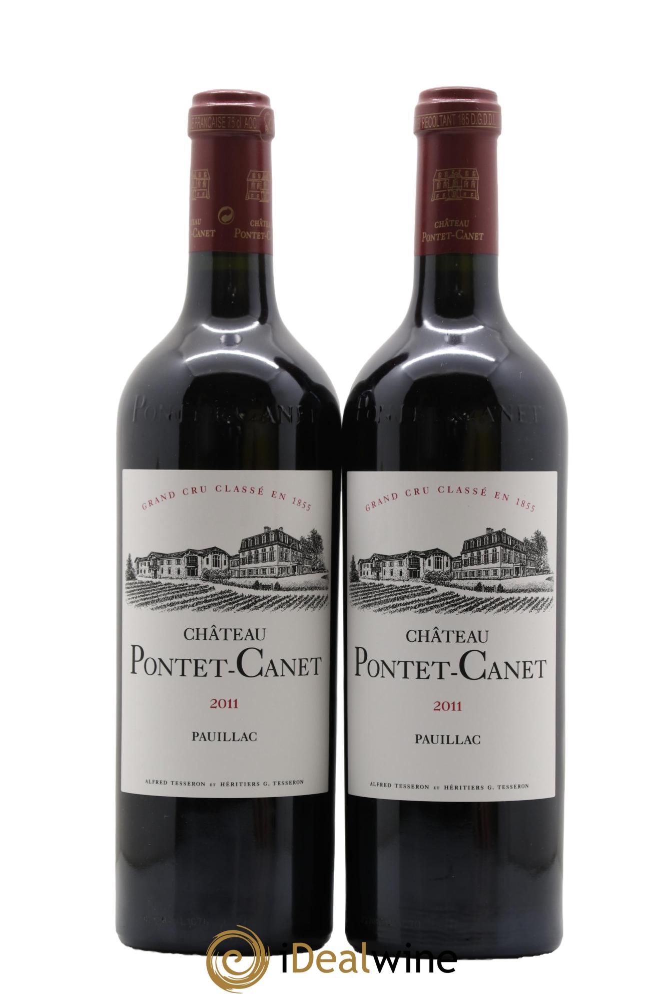 Château Pontet Canet 5ème Grand Cru Classé 2011 - Lot de 2 bouteilles - 0