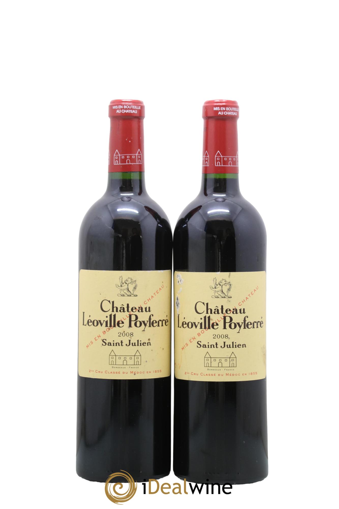 Château Léoville Poyferré 2ème Grand Cru Classé 2008 - Lot de 2 bouteilles - 0